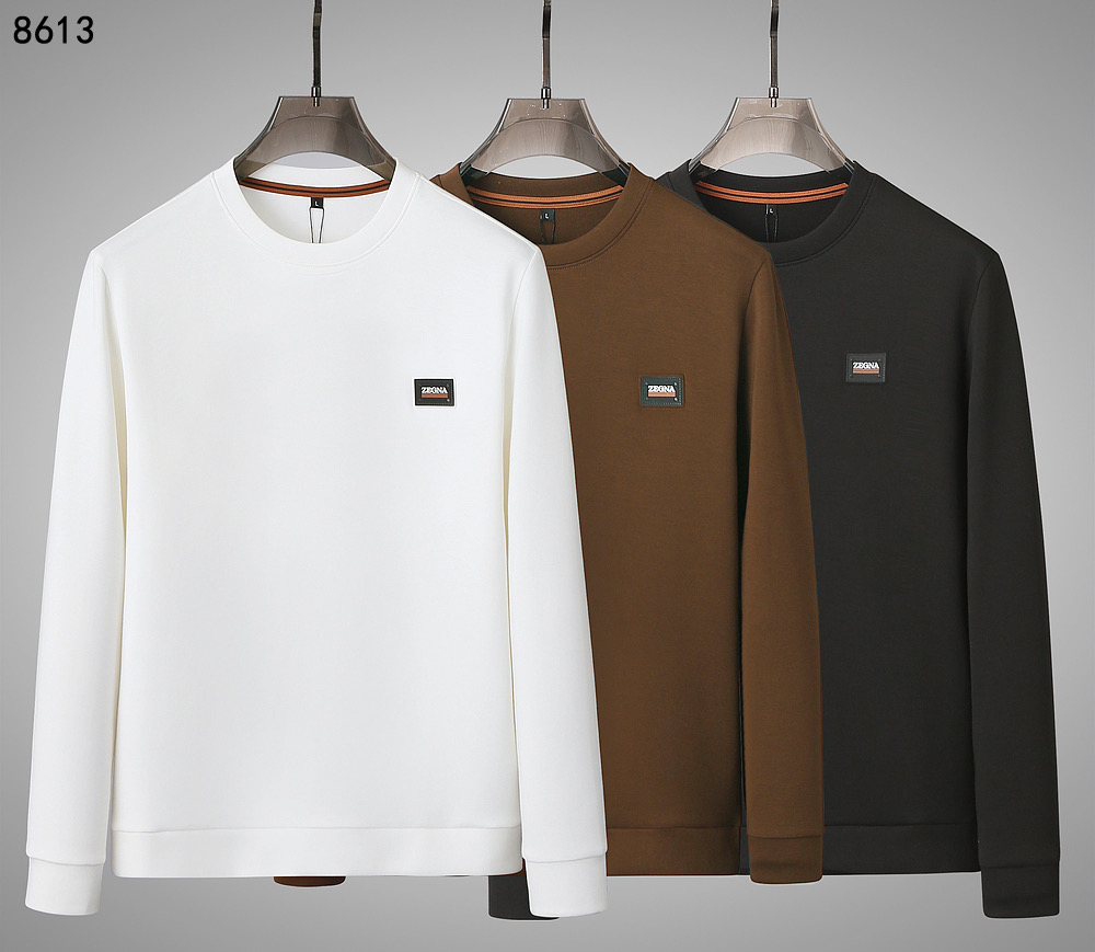 NO:523228,Zegna 2025 autumn and winter new sweatshirt fabric mercerated modal cotton color black white brown size M-4XL, zegna, hoodie, sweatshirts, alexander wang19860909杰尼亚 2025 秋冬新款卫衣 面料丝光莫代尔棉 颜色黑色 白色 咖色 尺码M-4XL,,zegna,hoodie,sweatshirts,alexander wang,Men's clothing