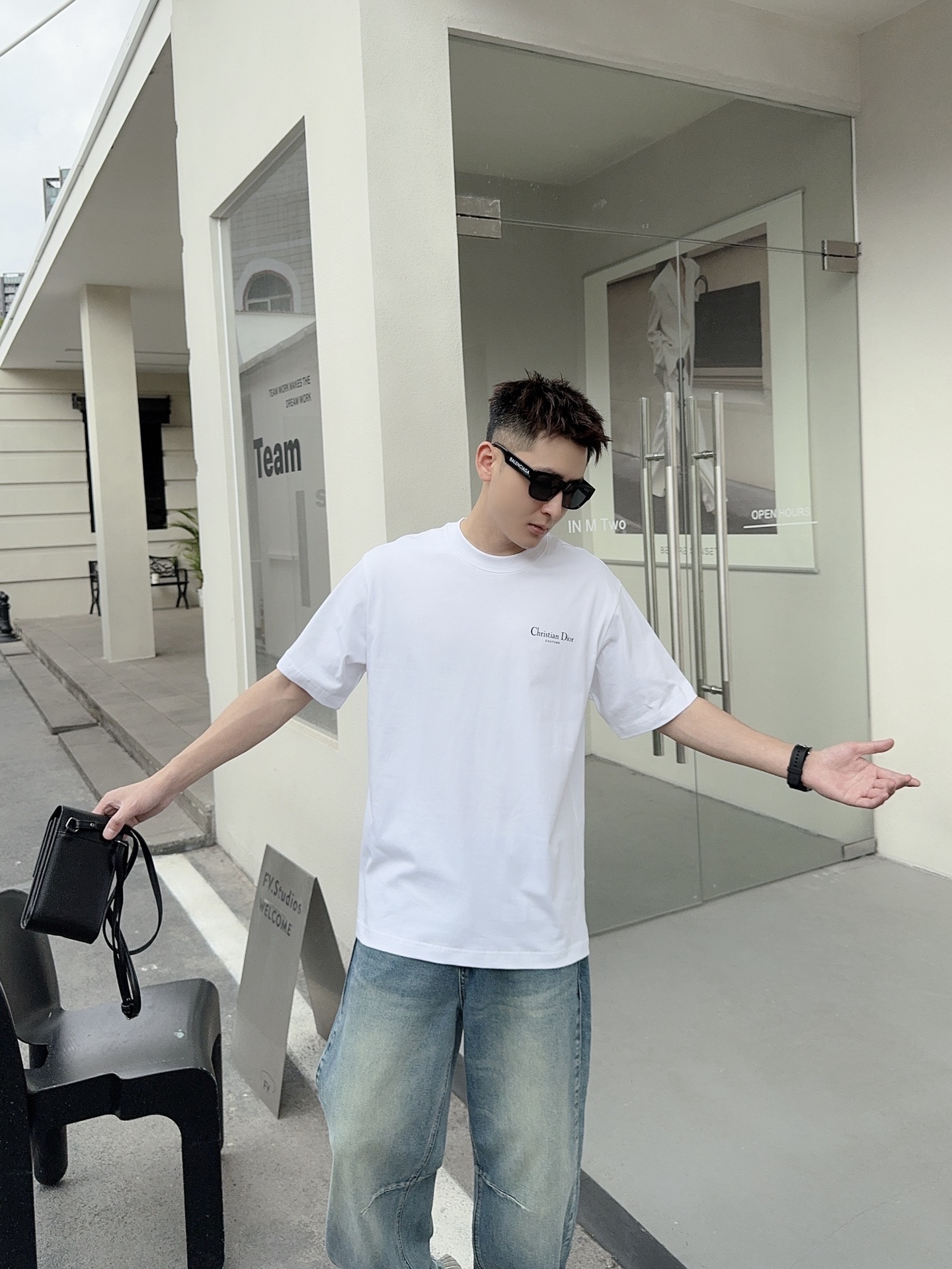 NO:744536,Dior 2026 Spring and Summer New Style-Micro Wide Version Fabric Pure Cotton Color Black White Size M-2XL Item No. 192,,dior,19860909迪奥 2026 春夏新款-微阔版 面料纯棉 颜色黑色 白色 尺码M-2XL 货号192,,dior,,Men's clothing