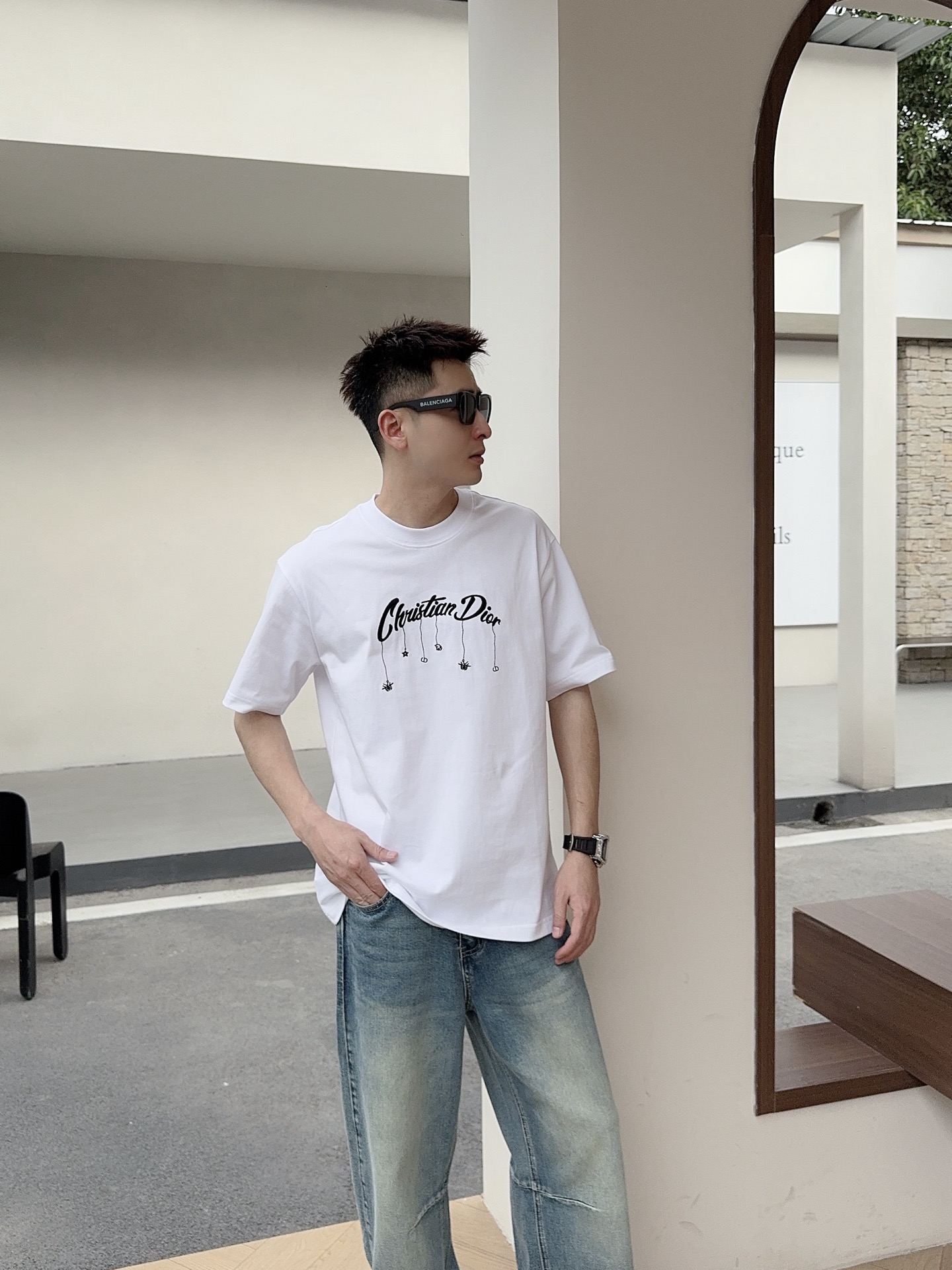 NO:744569,Dior 2026 Spring and Summer New Style-Micro Wide Version Fabric Pure Cotton Color Black White Green Size M-2XL Item No. 199,,dior,19860909迪奥 2026 春夏新款-微阔版 面料纯棉 颜色黑色 白色 绿色 尺码M-2XL 货号199,,dior,,Men's clothing