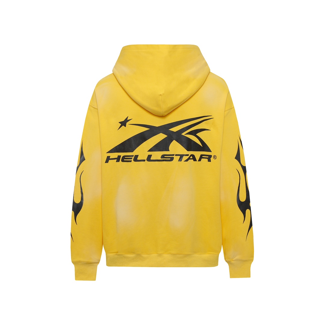 上衣P133 裤子P95 一套P228
  Hellstar 地狱之星
美式系列潮 外套带帽子 长裤子工艺字母绘图一套装
颜色：洗金黄色
码数：S M L XL