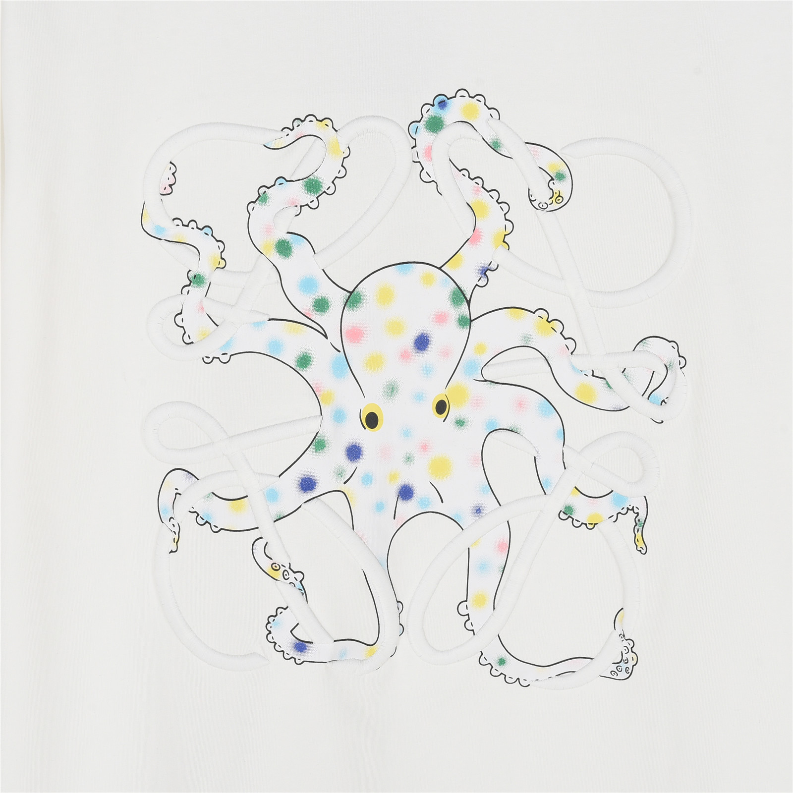 Loewe/罗意威 25ss 章鱼印花和Anagram 刺绣短袖T恤