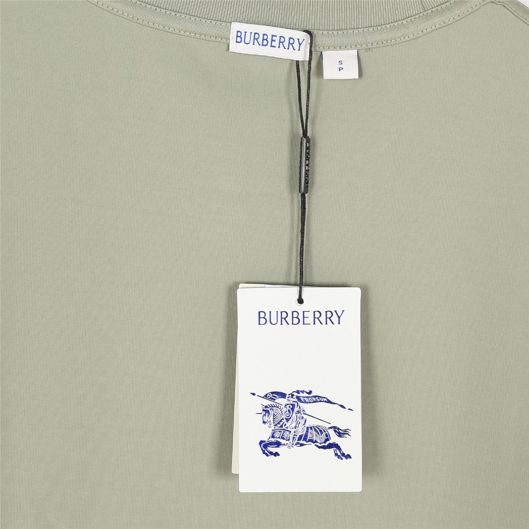 Burnerry/巴宝莉 25ss 战马徽标拼色发泡印花短袖T恤