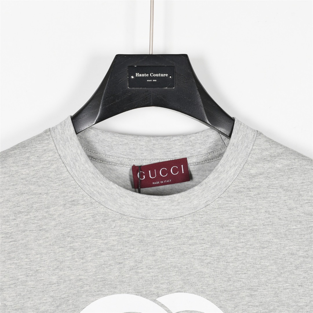 Gucci/古驰 25ss 双G印花及Gucci红绿发泡印花短袖T恤 Gucci/古驰 25ss 双G印花及Gucci红绿发泡印花短袖T恤
