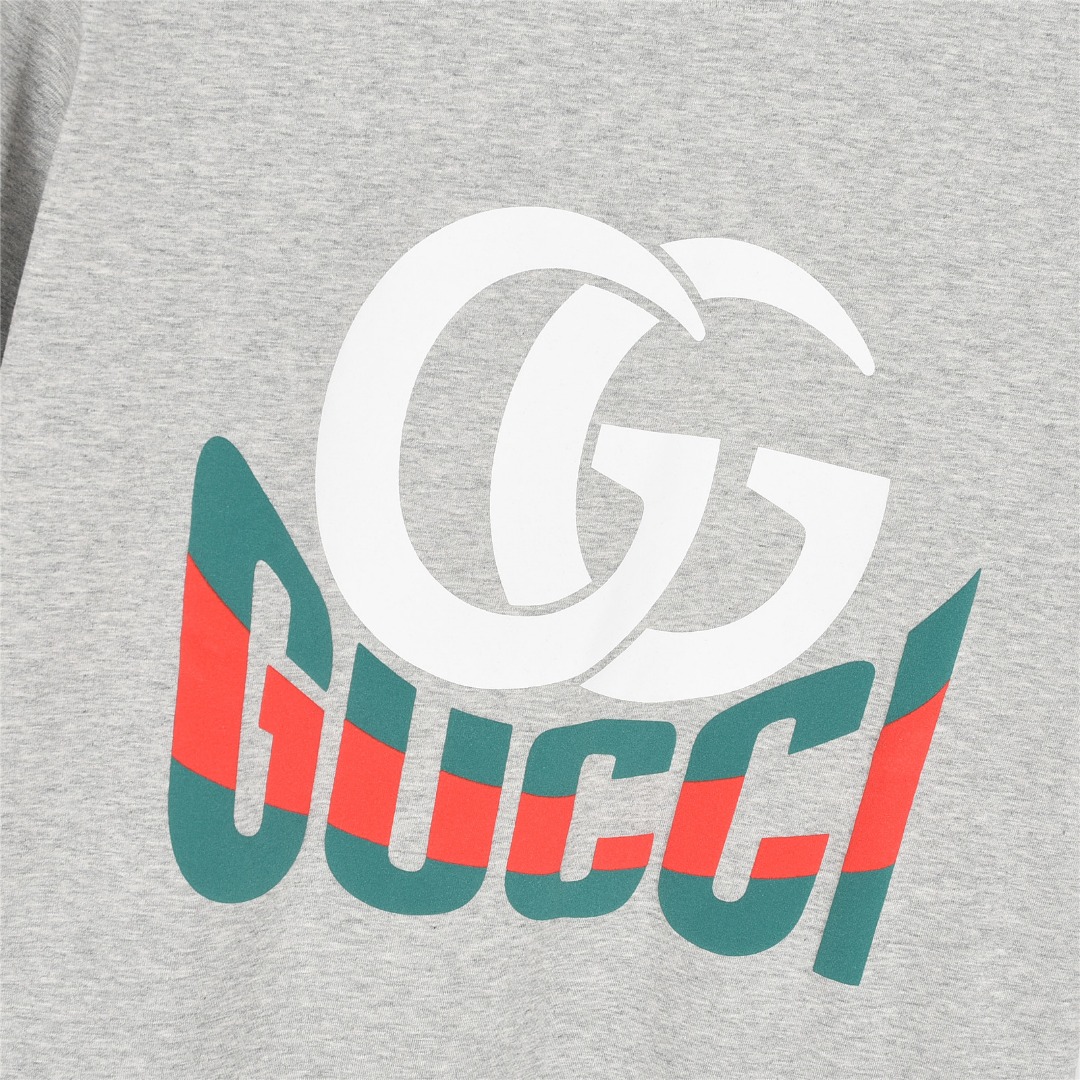 Gucci/古驰 25ss 双G印花及Gucci红绿发泡印花短袖T恤 Gucci/古驰 25ss 双G印花及Gucci红绿发泡印花短袖T恤