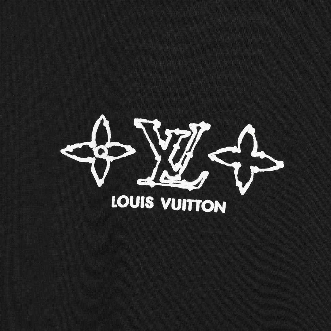 Louis Vuitton/路易威登 25ss 四叶草及后背logo印花短袖T恤