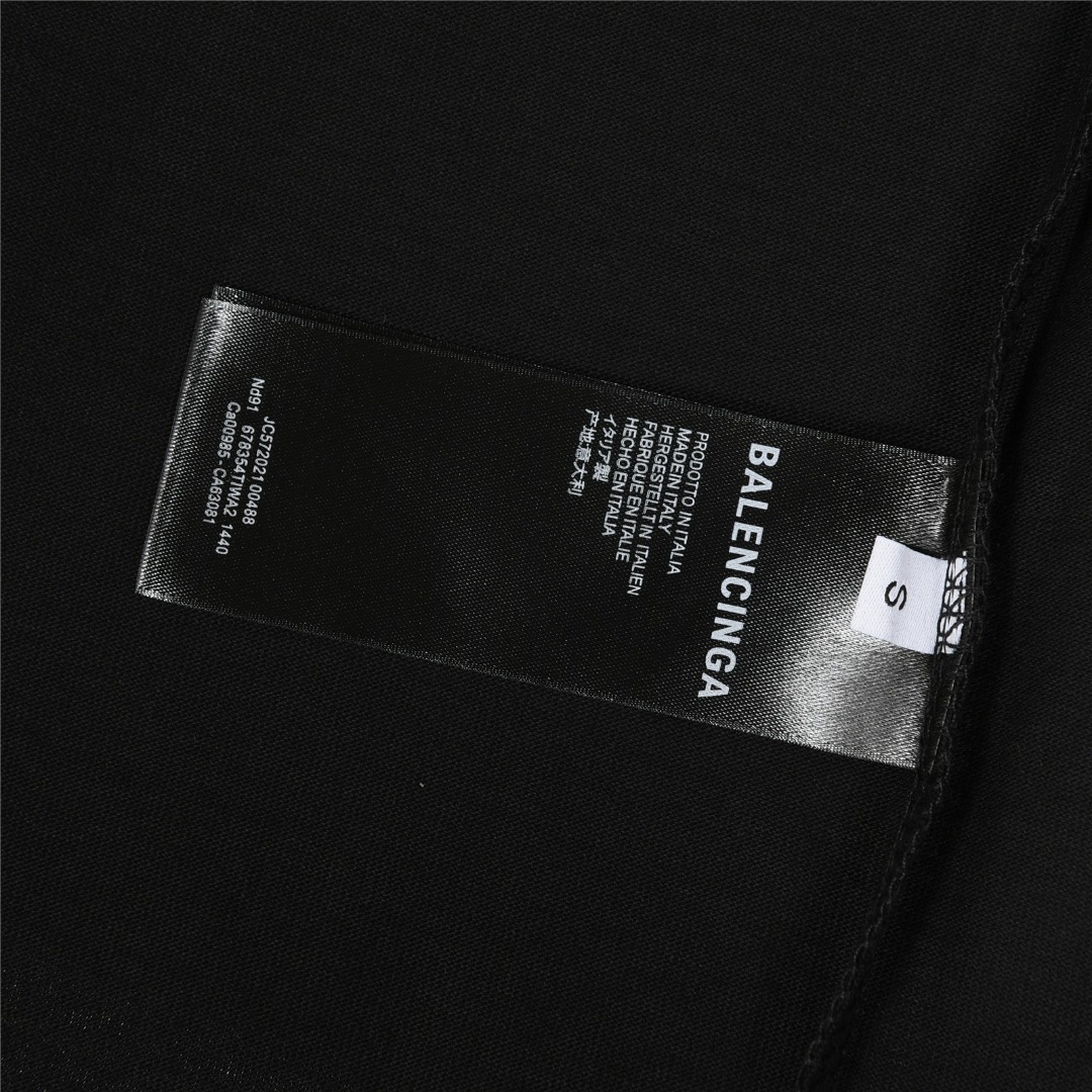 Balenciaga/巴黎世家 25ss Mina音乐系列 肖像及后被专辑印花廓形短袖T恤
