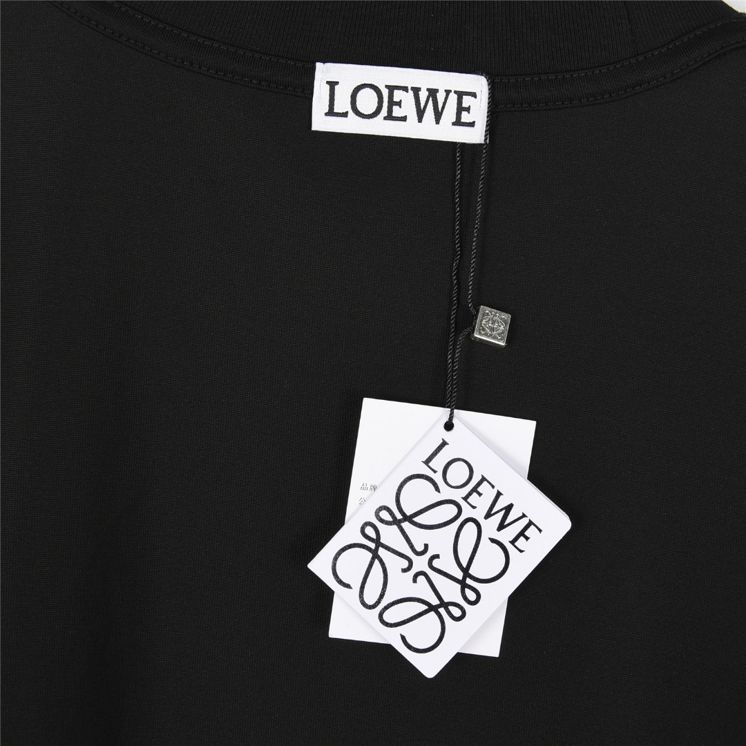 Loewe/罗意威 25ss 涂鸦彩绘植绒印花短袖T恤