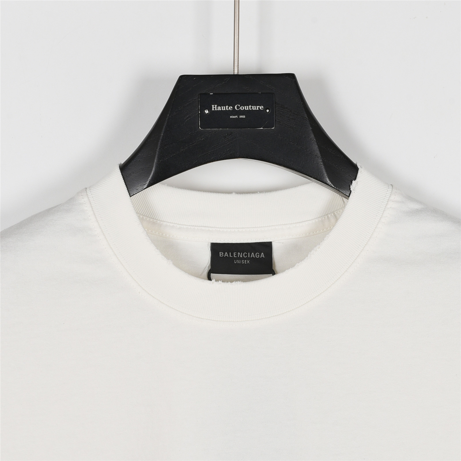 Balenciaga/巴黎世家 25ss 字母双B手绘水洗破洞短袖T恤