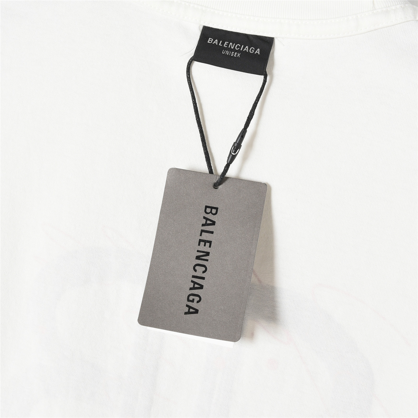 Balenciaga/巴黎世家 25ss 字母双B手绘水洗破洞短袖T恤
