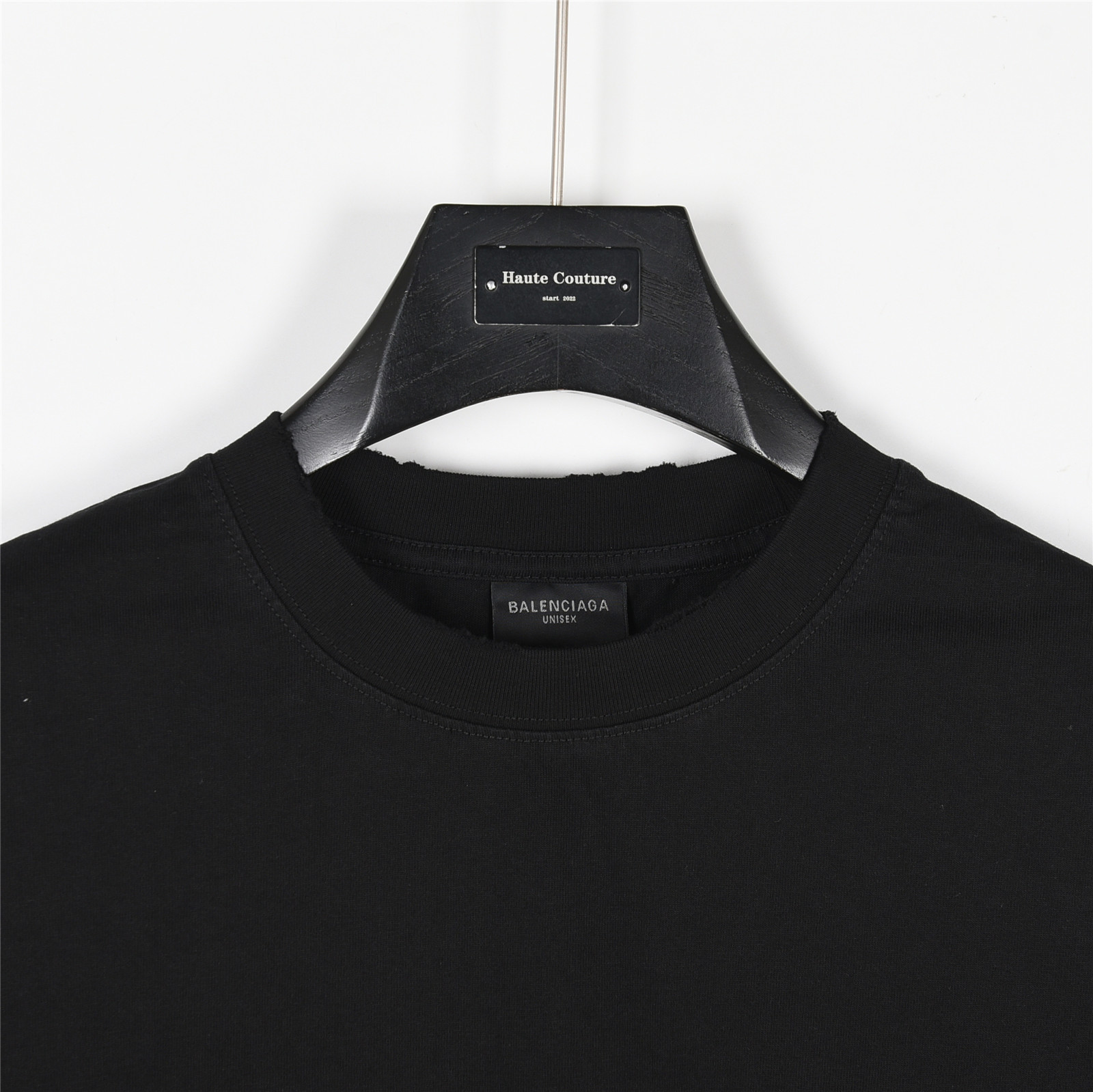 Balenciaga/巴黎世家 25ss 字母双B手绘水洗破洞短袖T恤