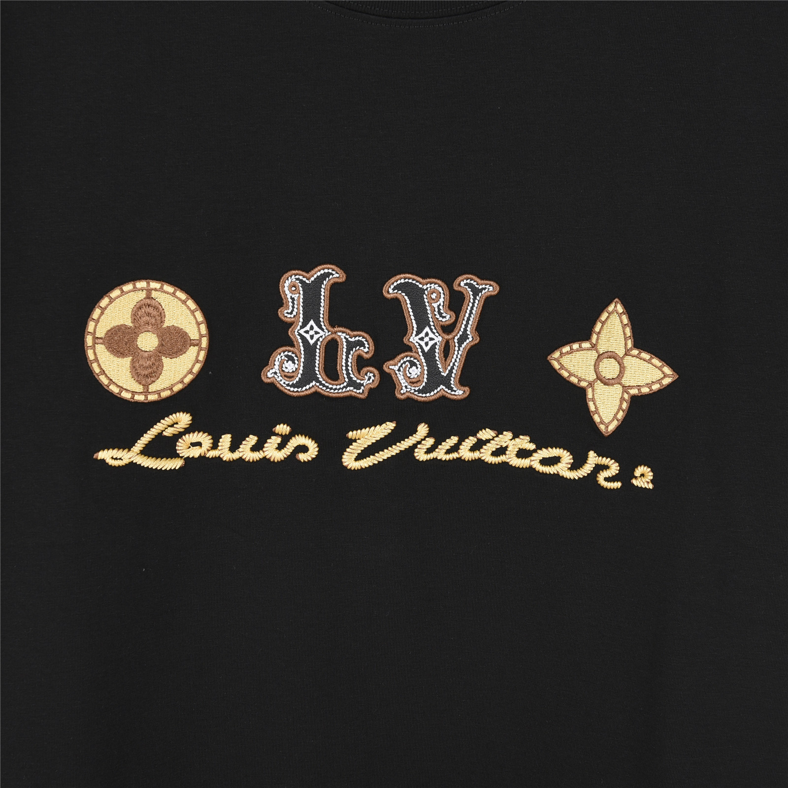 Louis Vuitton/路易威登 25ss 签名logo四叶草刺绣短袖T恤