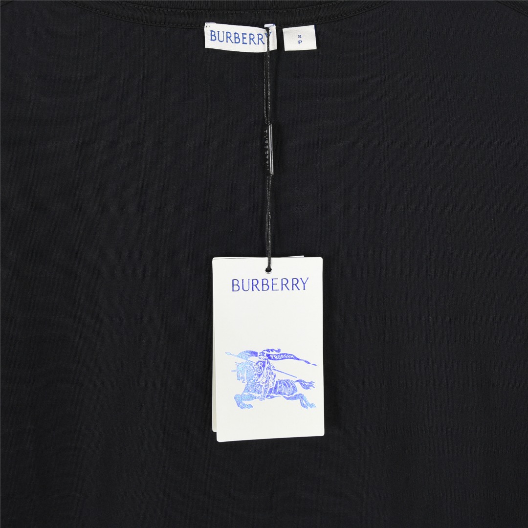 Burberry/巴宝莉 25ss 战马牙刷绣及泼墨印花短袖T恤