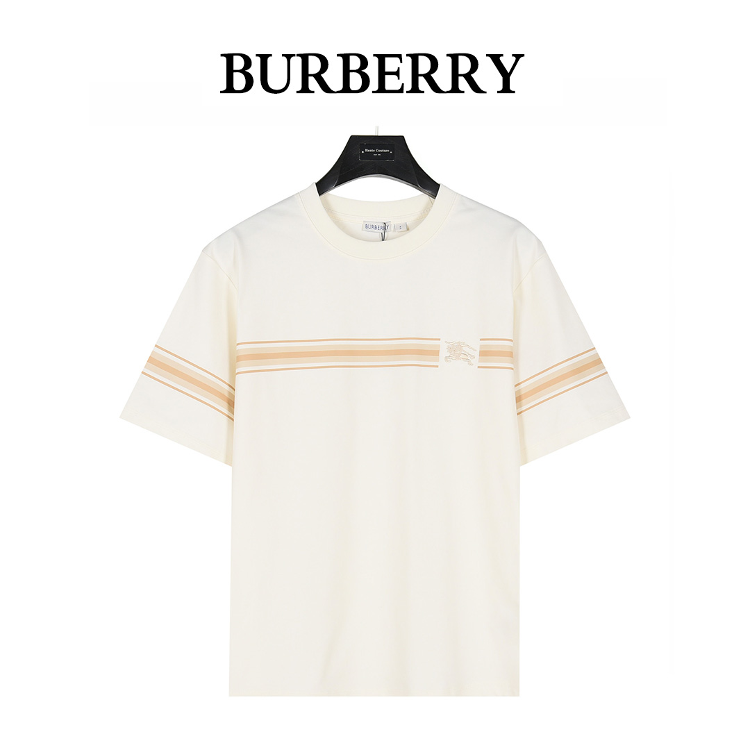 Burberry/巴宝莉 25ss 条纹印花战马刺绣短袖T恤 Burberry/巴宝莉 25ss 条纹印花战马刺绣短袖T恤