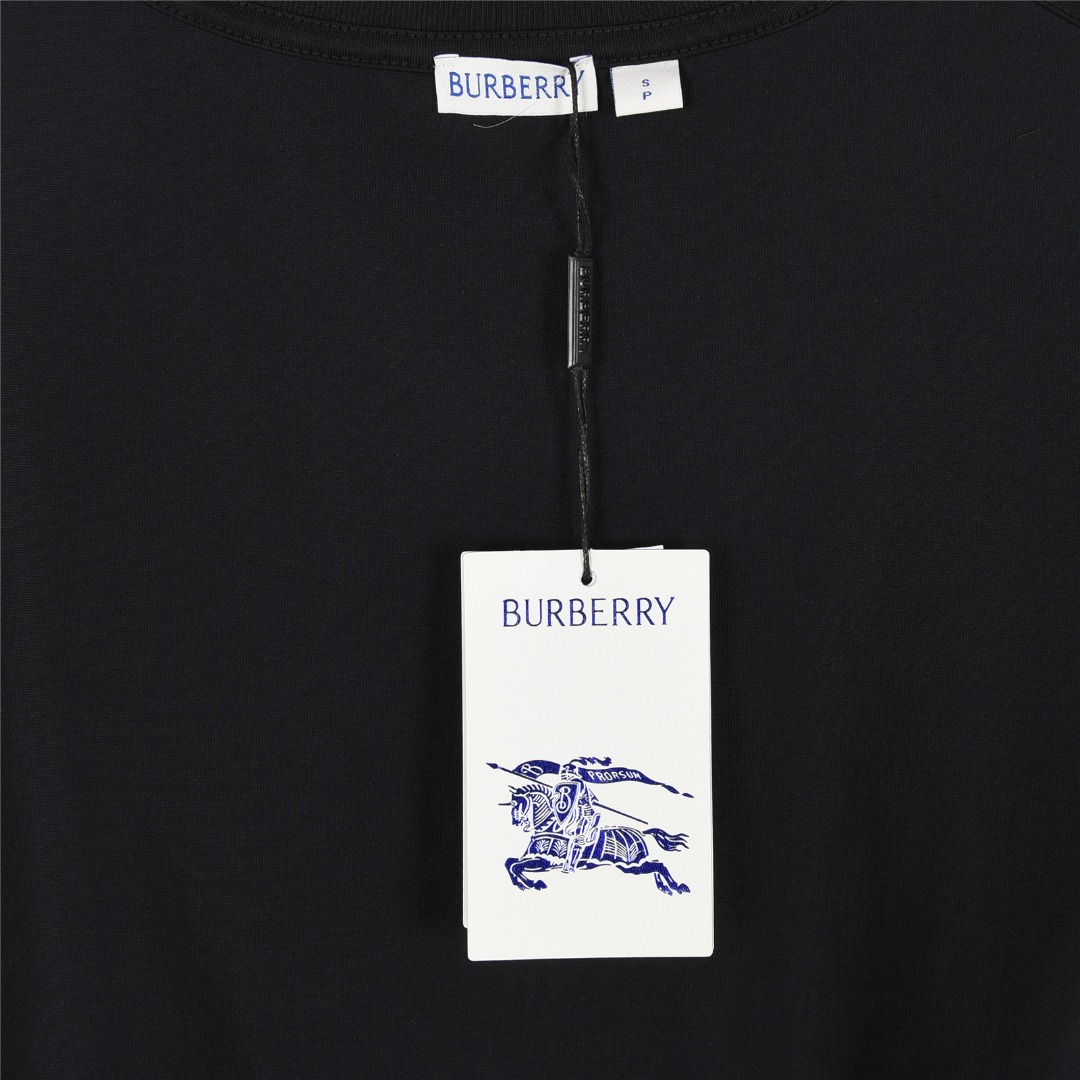 Burberry/巴宝莉 25ss 条纹印花战马刺绣短袖T恤