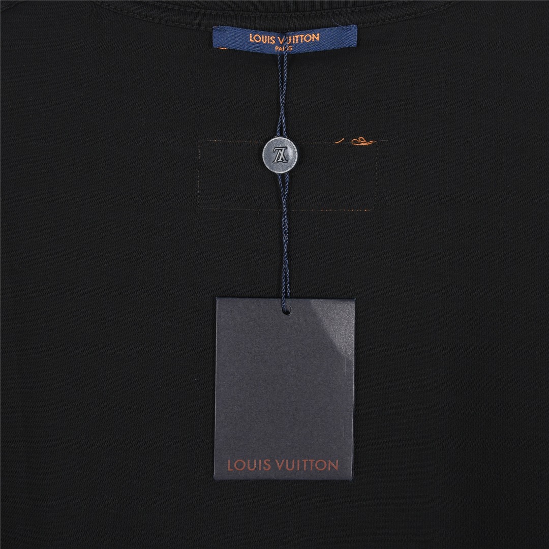 Louis Vuitton/路易威登 25ss 领口涂鸦字母印花大logo短袖T恤