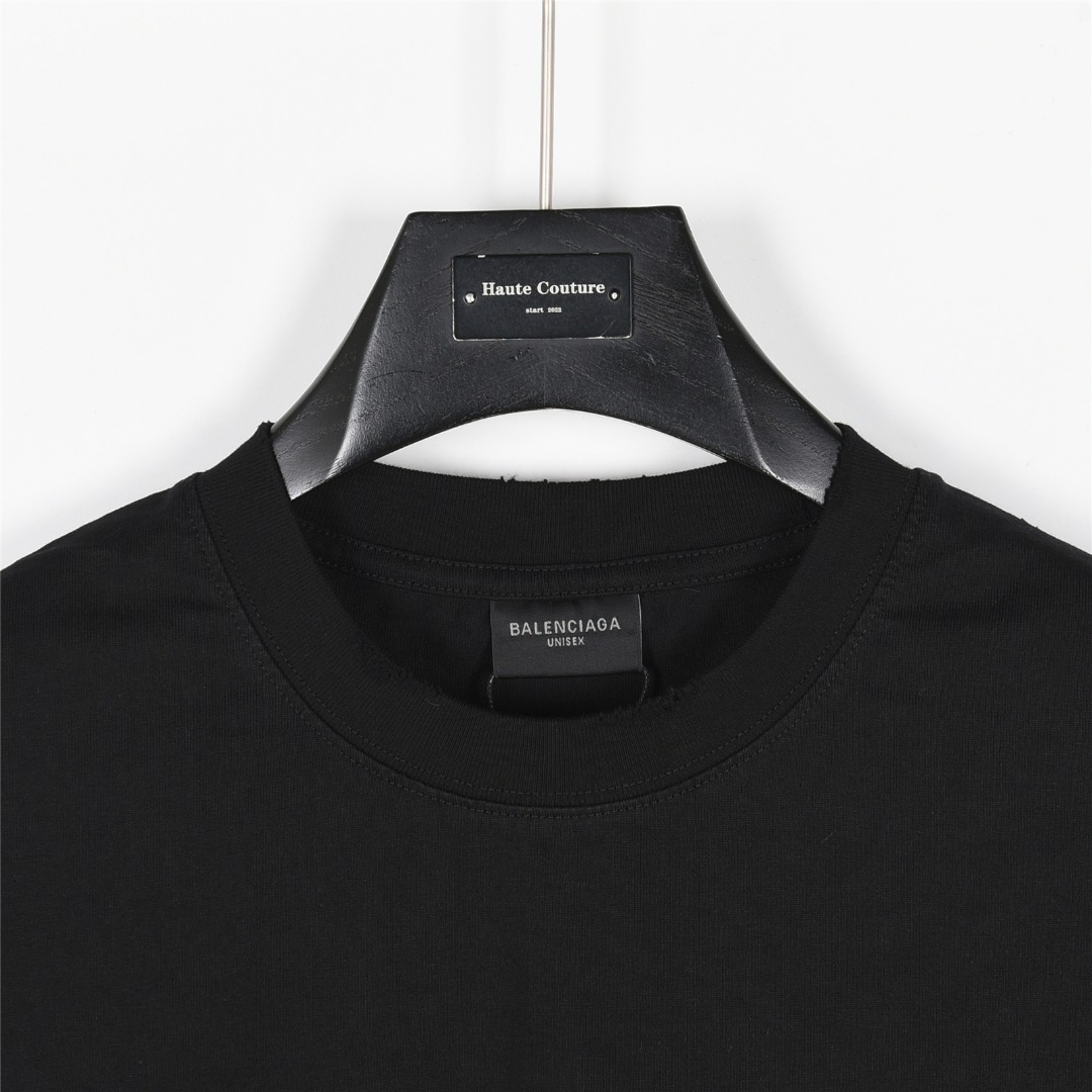 Balenciaga/巴黎世家 25ss Pigelle夜景限定水洗破洞短袖T恤 水洗黑-Chinese UA Cheap High Quatity Brand Clothes Bags handbags Sneakers wholesale wholesaler seller from China Factory suppliers Fashion Clothing Shoes best Quality Beautiful Price Balenciaga/巴黎世家 25ss Pigelle夜景限定水洗破洞短袖T恤 水洗黑