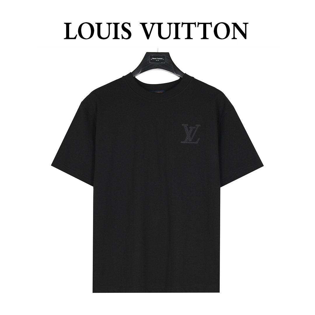 Louis Vuitton/路易威登 25ss 暗纹大logo榻榻米刺绣短袖T恤