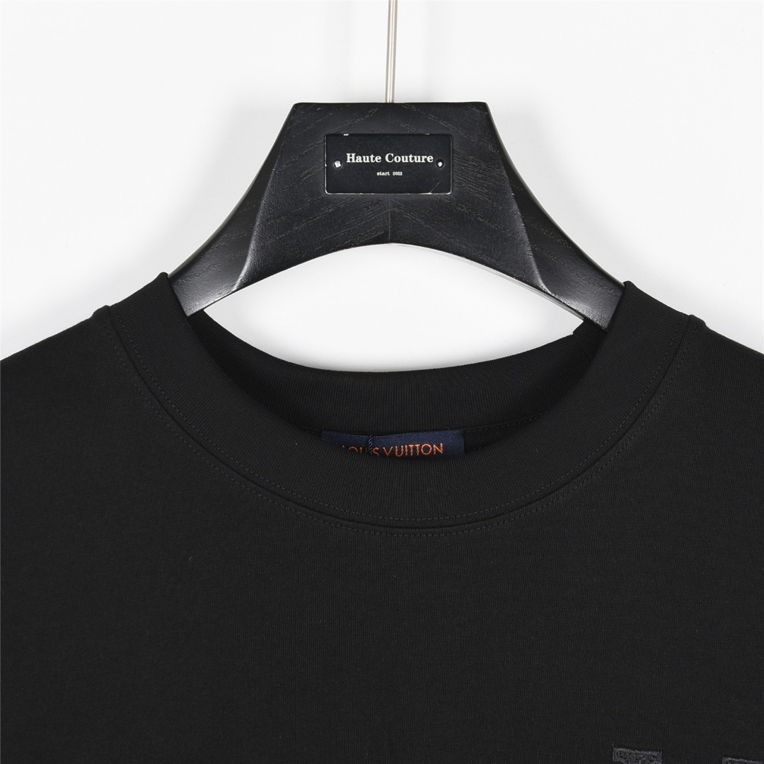 Louis Vuitton/路易威登 25ss 暗纹大logo榻榻米刺绣短袖T恤