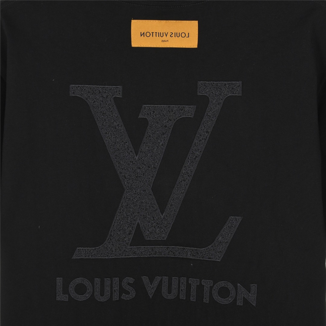 Louis Vuitton/路易威登 25ss 暗纹大logo榻榻米刺绣短袖T恤
