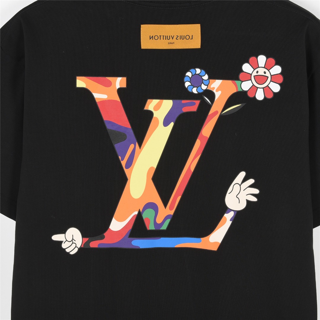 Louis Vuitton/路易威登 25ss 彩色涂鸦logo印花短袖T恤