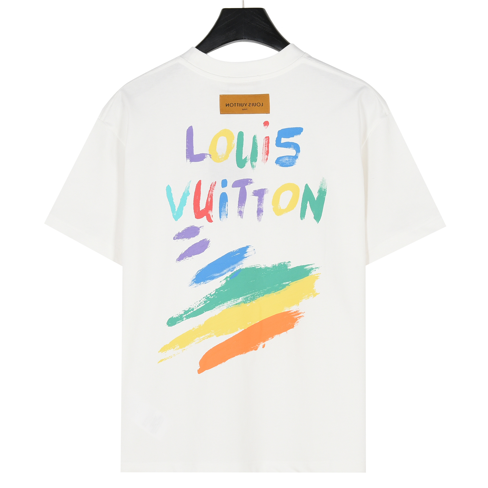 Louis Vuitton/路易威登 25ss 手绘彩色logo涂鸦短袖T恤黑色 白色-Chinese UA Cheap High Quatity Brand Clothes Bags handbags Sneakers wholesale wholesaler seller from China Factory suppliers Fashion Clothing Shoes best Quality Beautiful Price Louis Vuitton/路易威登 25ss 手绘彩色logo涂鸦短袖T恤黑色 白色