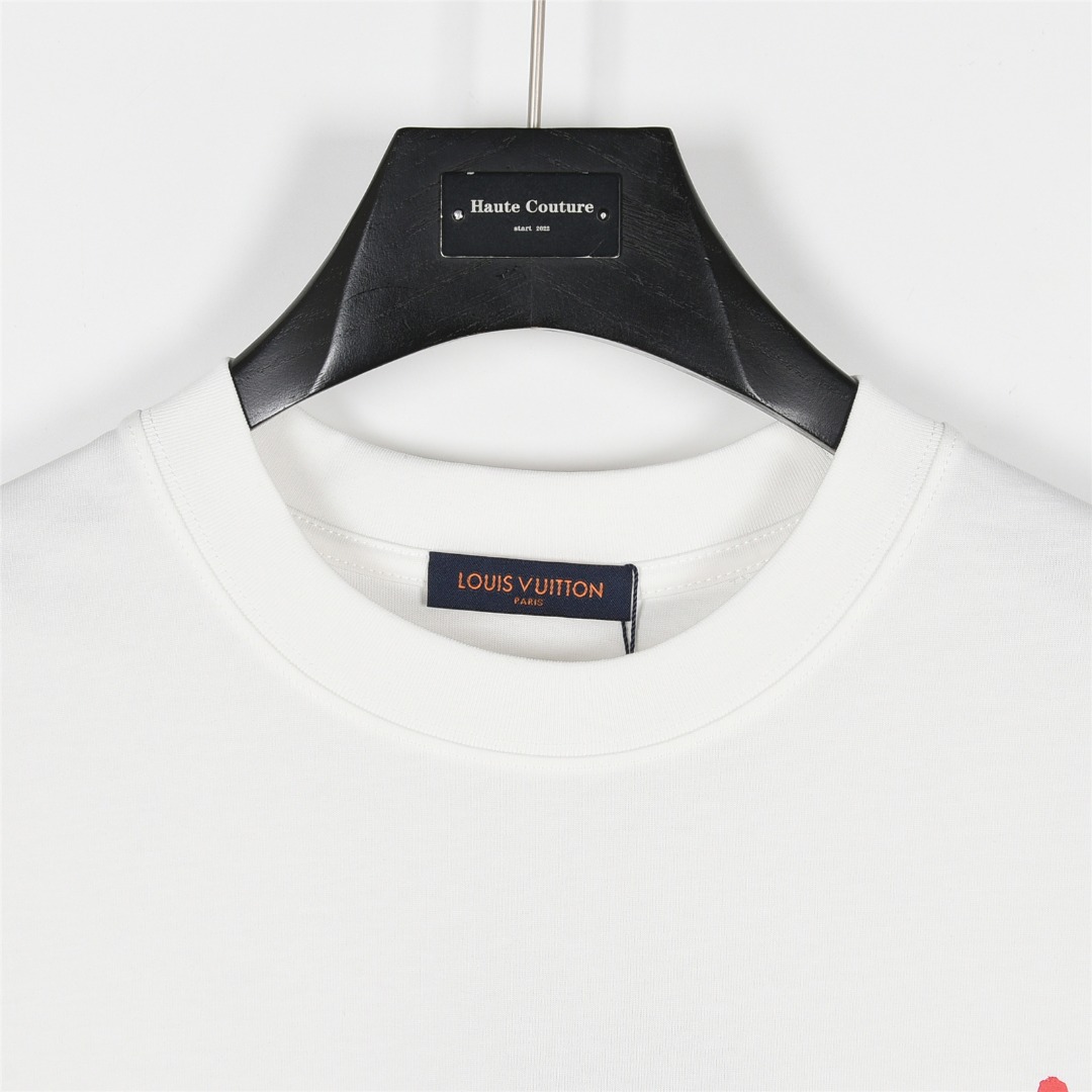 Louis Vuitton/路易威登 25ss 手绘彩色logo涂鸦短袖T恤黑色 白色-Chinese UA Cheap High Quatity Brand Clothes Bags handbags Sneakers wholesale wholesaler seller from China Factory suppliers Fashion Clothing Shoes best Quality Beautiful Price Louis Vuitton/路易威登 25ss 手绘彩色logo涂鸦短袖T恤黑色 白色