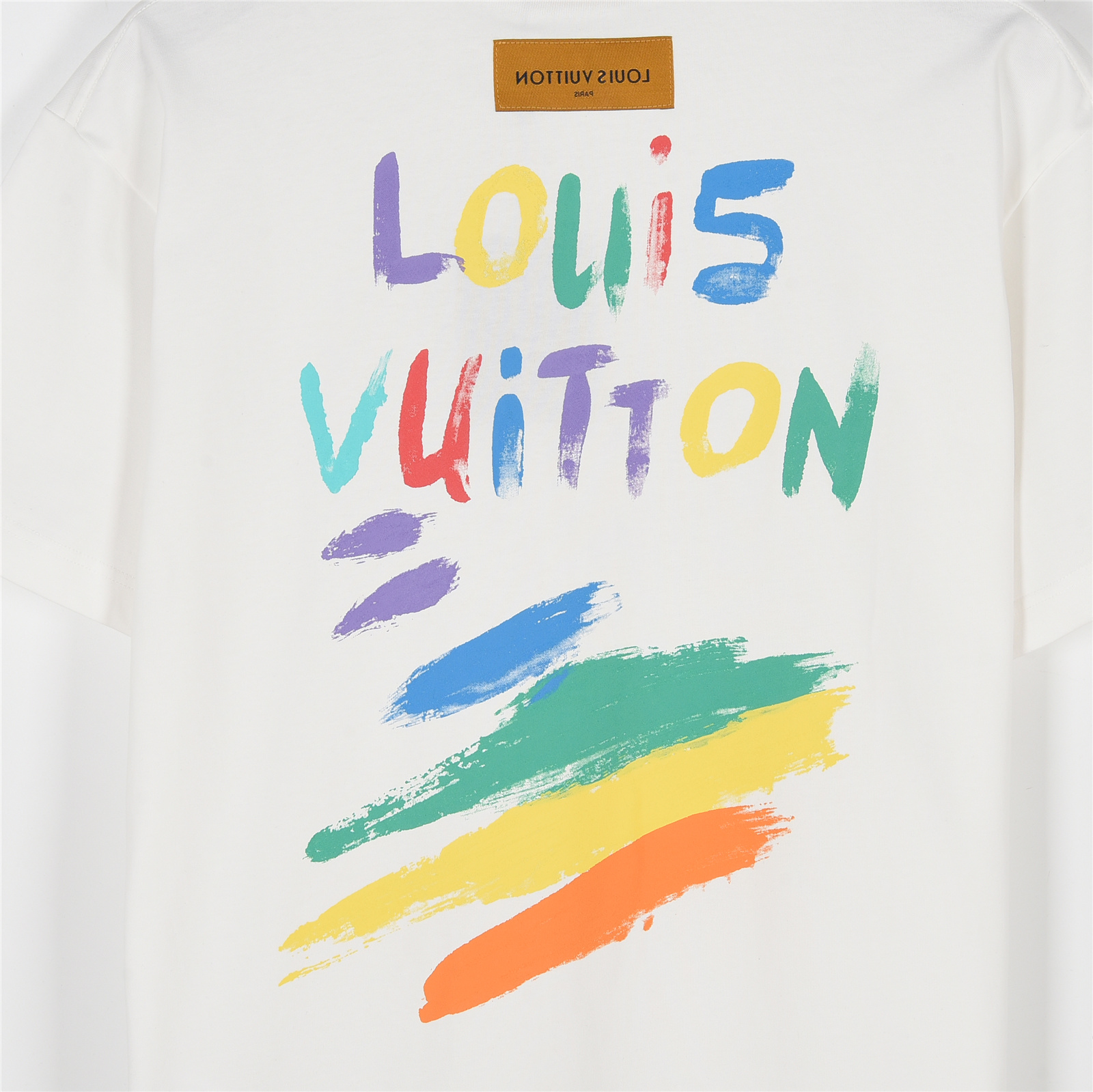 Louis Vuitton/路易威登 25ss 手绘彩色logo涂鸦短袖T恤黑色 白色-Chinese UA Cheap High Quatity Brand Clothes Bags handbags Sneakers wholesale wholesaler seller from China Factory suppliers Fashion Clothing Shoes best Quality Beautiful Price Louis Vuitton/路易威登 25ss 手绘彩色logo涂鸦短袖T恤黑色 白色