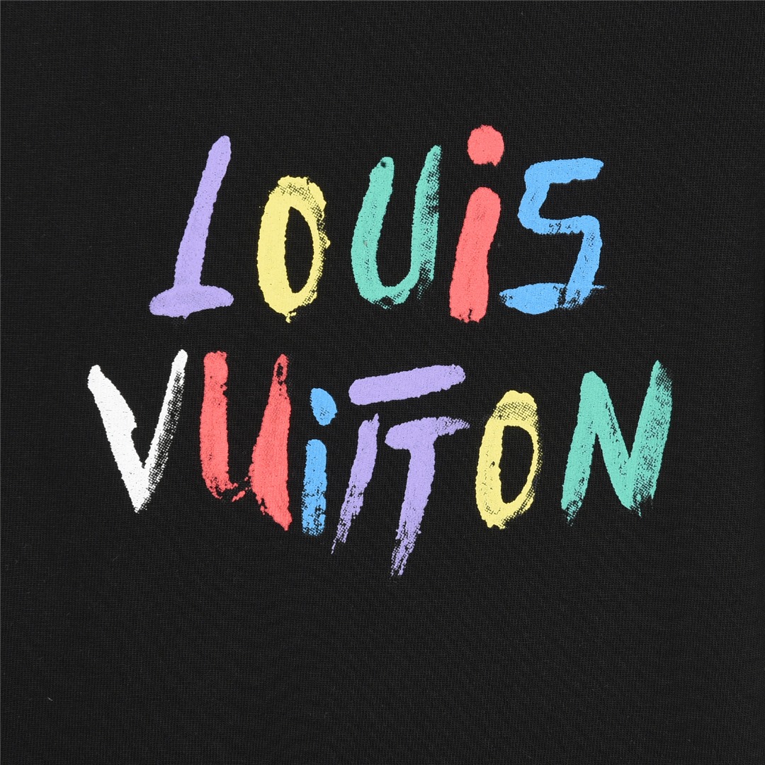 Louis Vuitton/路易威登 25ss 手绘彩色logo涂鸦短袖T恤