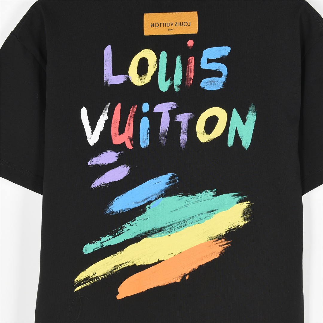 Louis Vuitton/路易威登 25ss 手绘彩色logo涂鸦短袖T恤