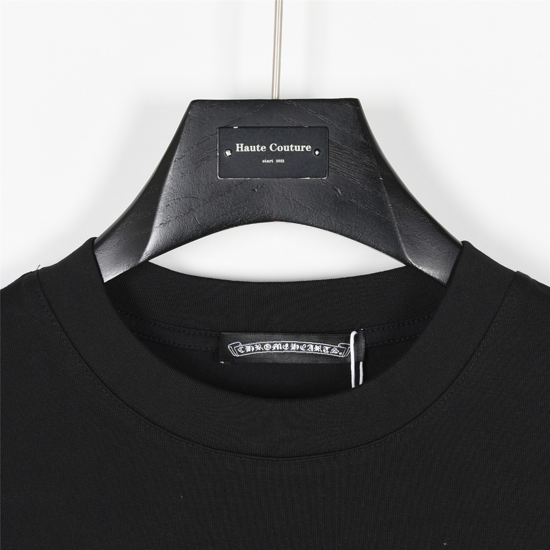 ChromeHearts/克罗心 25ss 重工贴布马蹄十字架刺绣短袖T恤