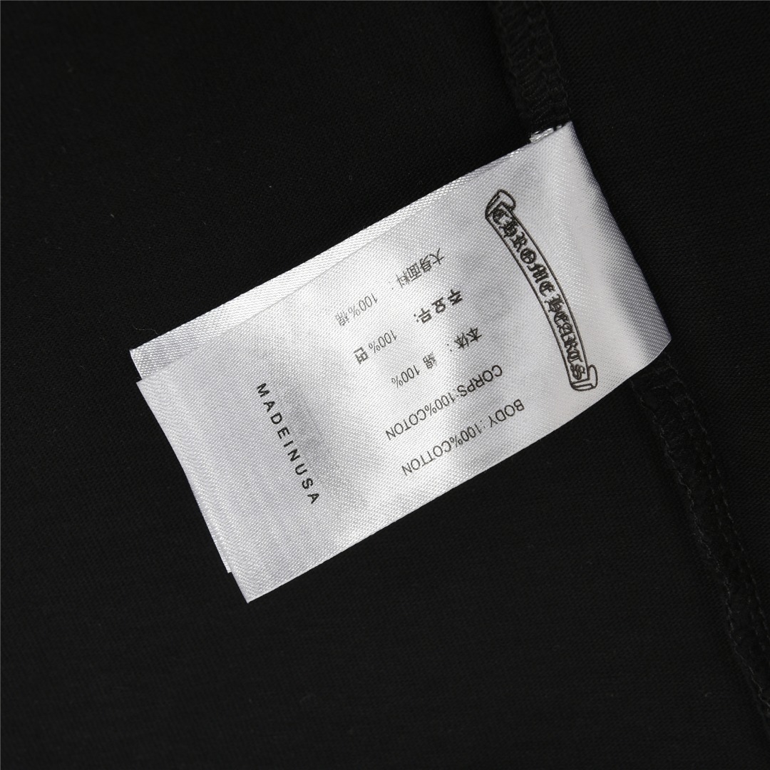 ChromeHearts/克罗心 25ss 重工贴布马蹄十字架刺绣短袖T恤