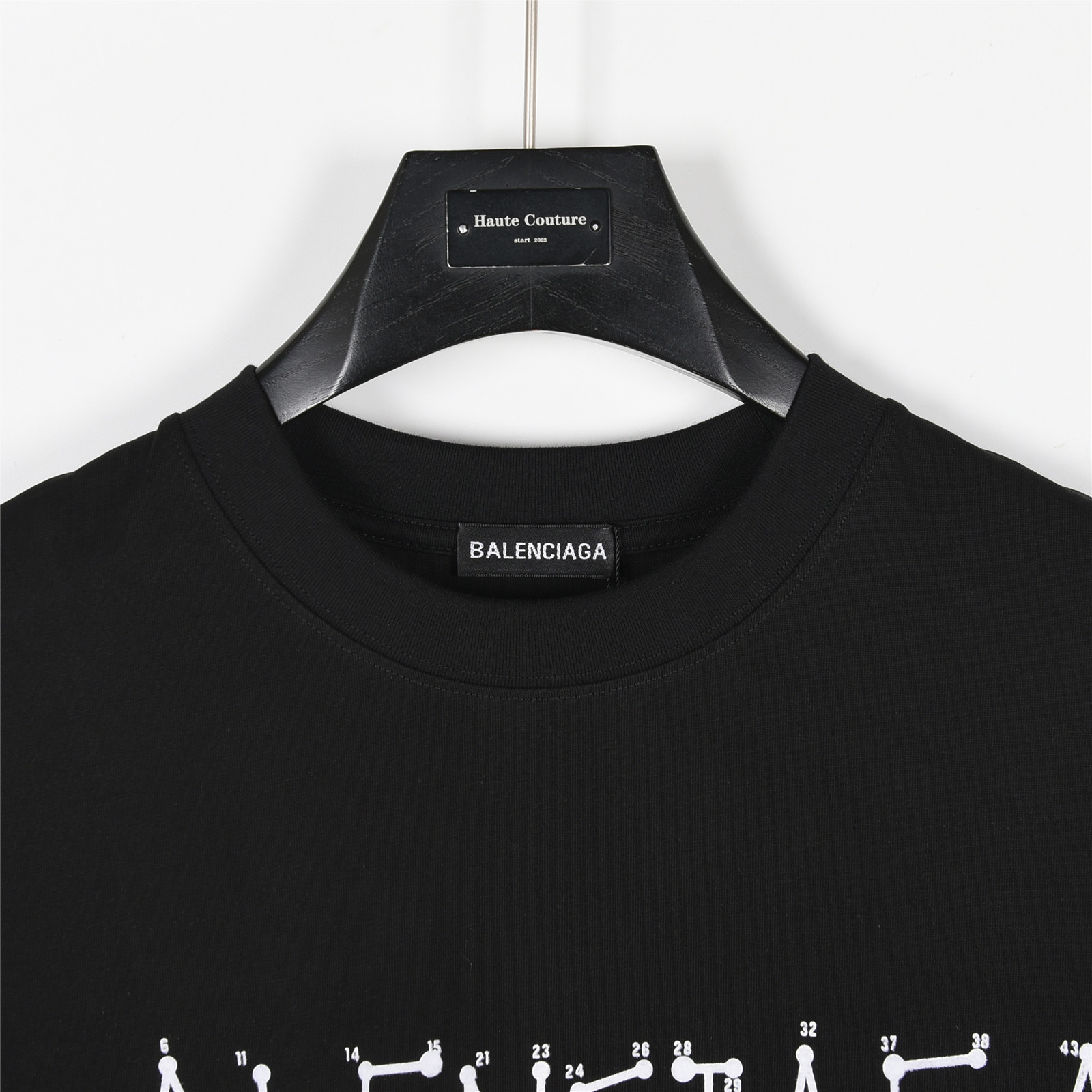 Balenciaga/巴黎世家 25ss 几何logo双B数字植绒短袖T恤