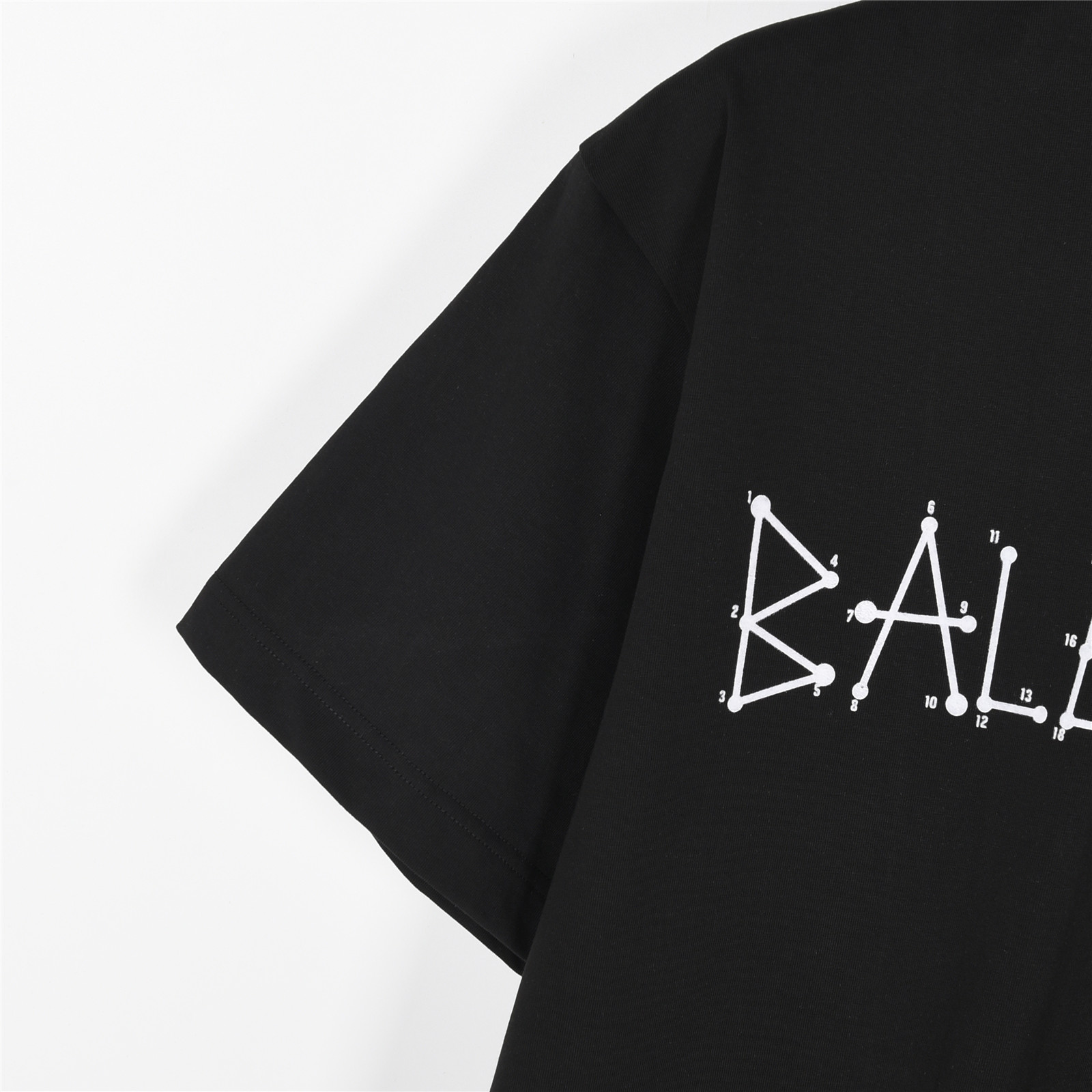 Balenciaga/巴黎世家 25ss 几何logo双B数字植绒短袖T恤