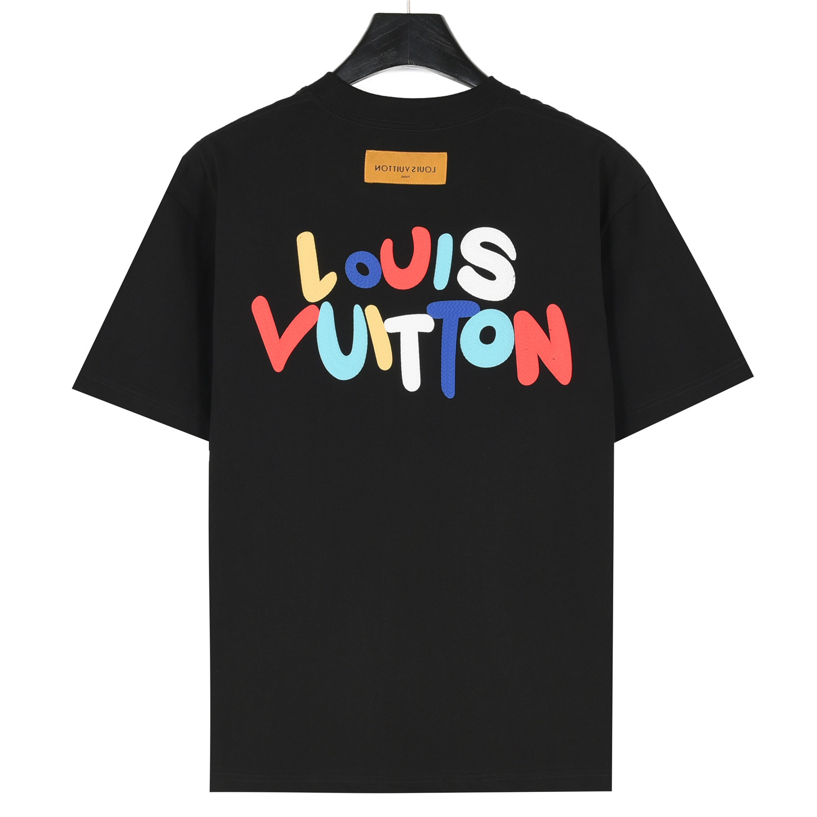 Louis Vuitton/路易威登 25ss 彩虹logo立体发泡印花短袖T恤 黑色 白色