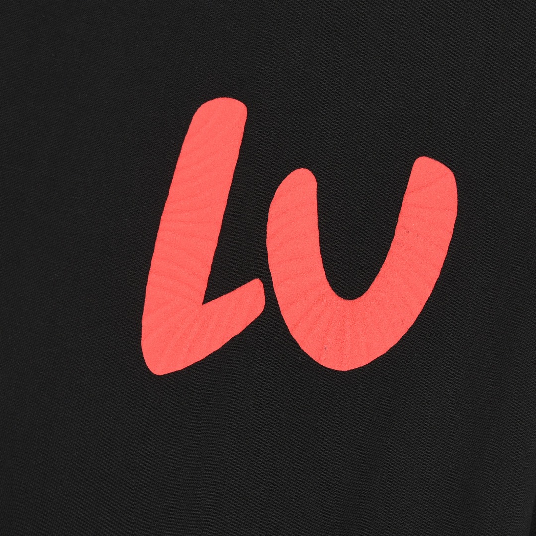 Louis Vuitton/路易威登 25ss 彩虹logo立体发泡印花短袖T恤 黑色 白色