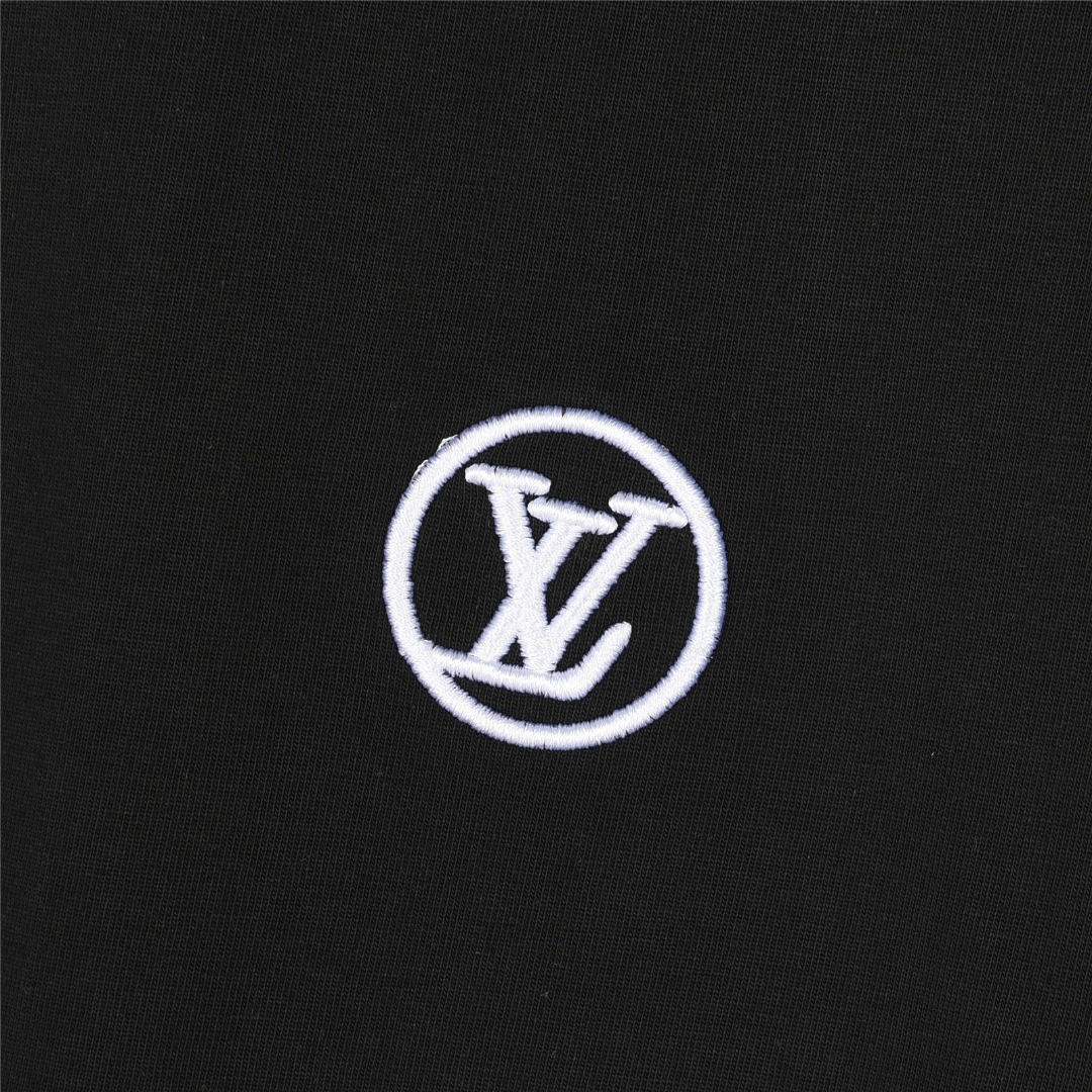 Louis Vuitton/路易威登 25ss 小标刺绣及后背个性多logo印花短袖T恤