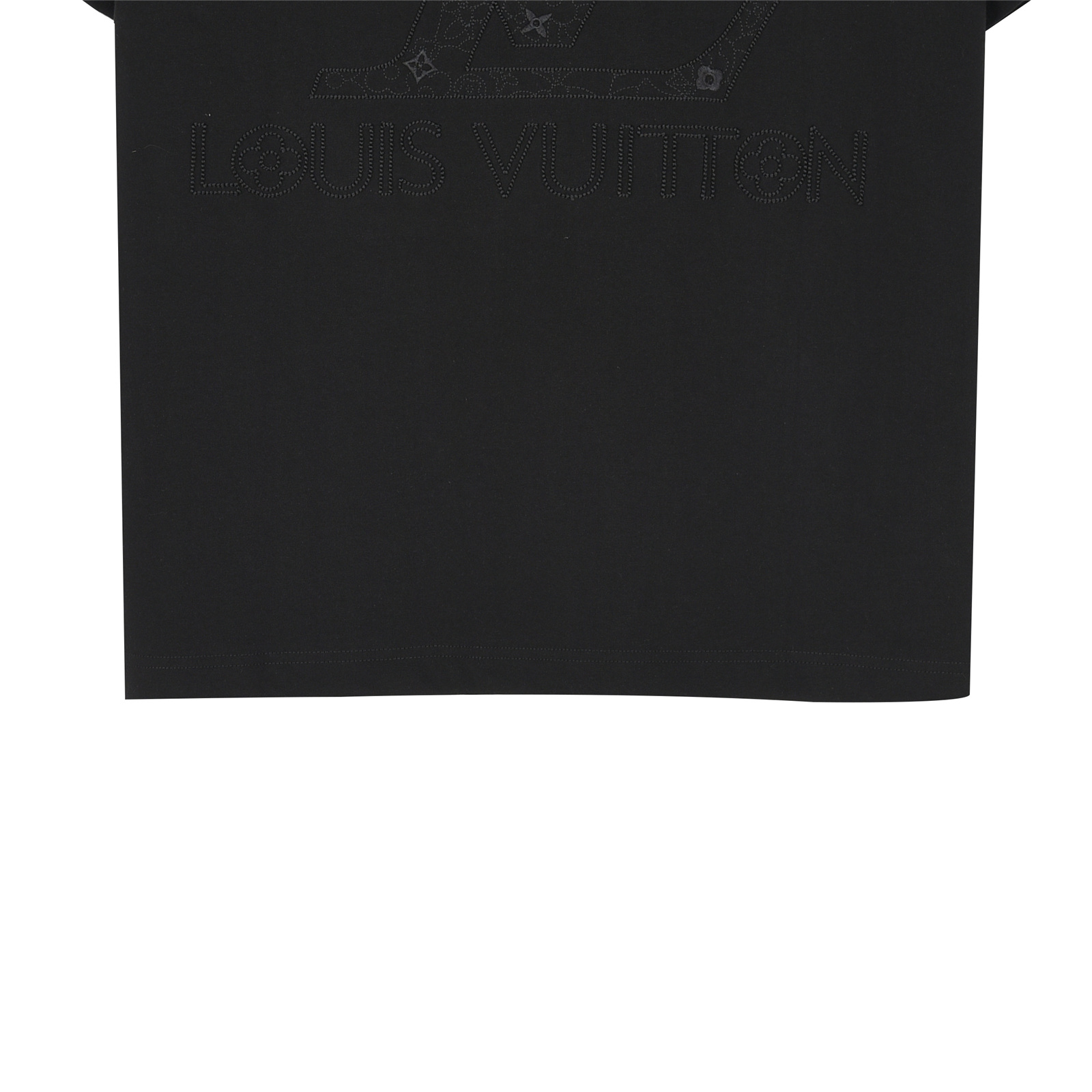 Louis Vuitton/路易威登 25ss 暗纹立体大logo绳绣短袖T恤