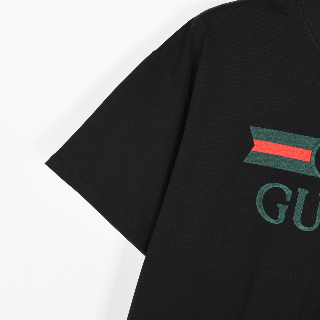 Gucci/古驰 腰带徽标刺绣短袖T恤