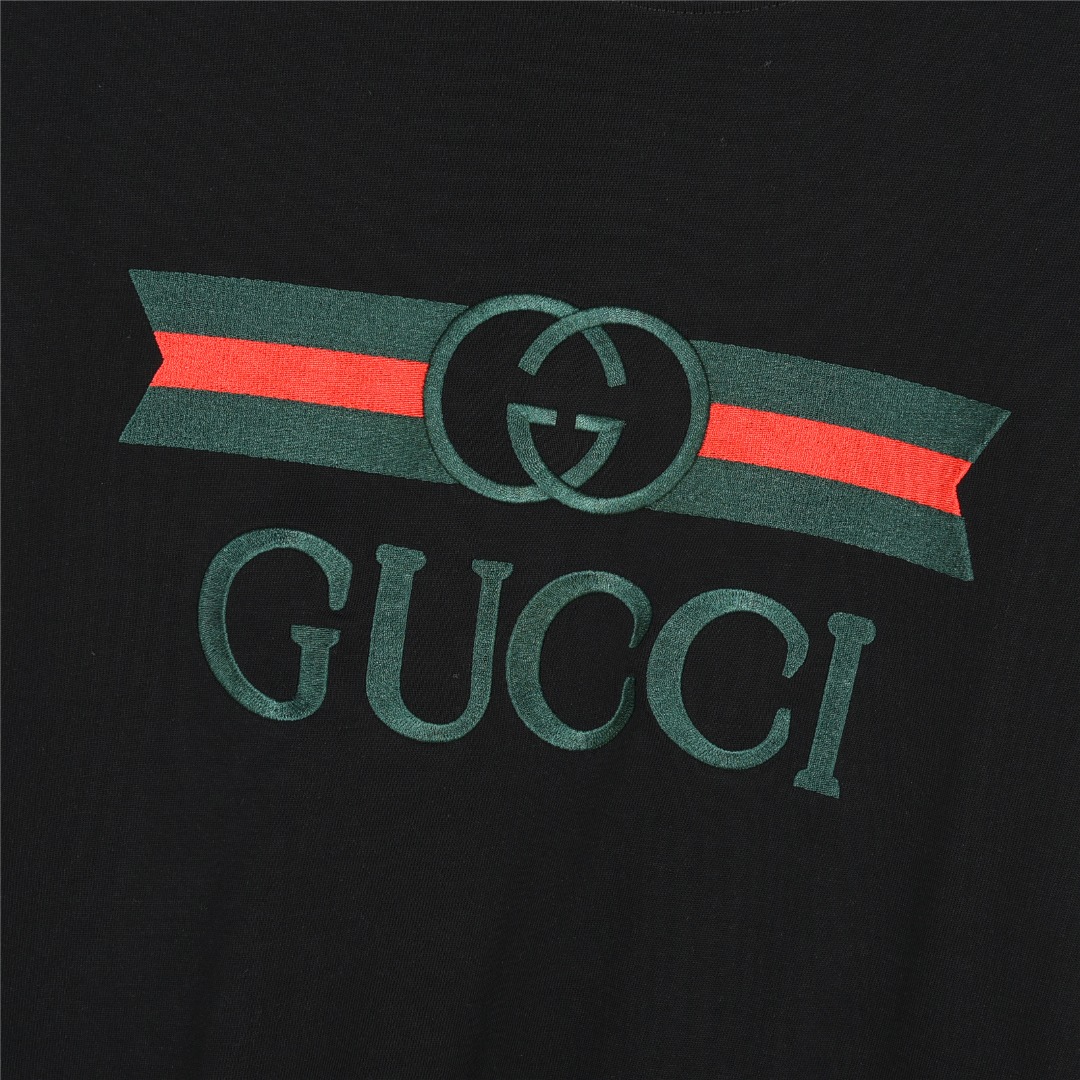Gucci/古驰 腰带徽标刺绣短袖T恤