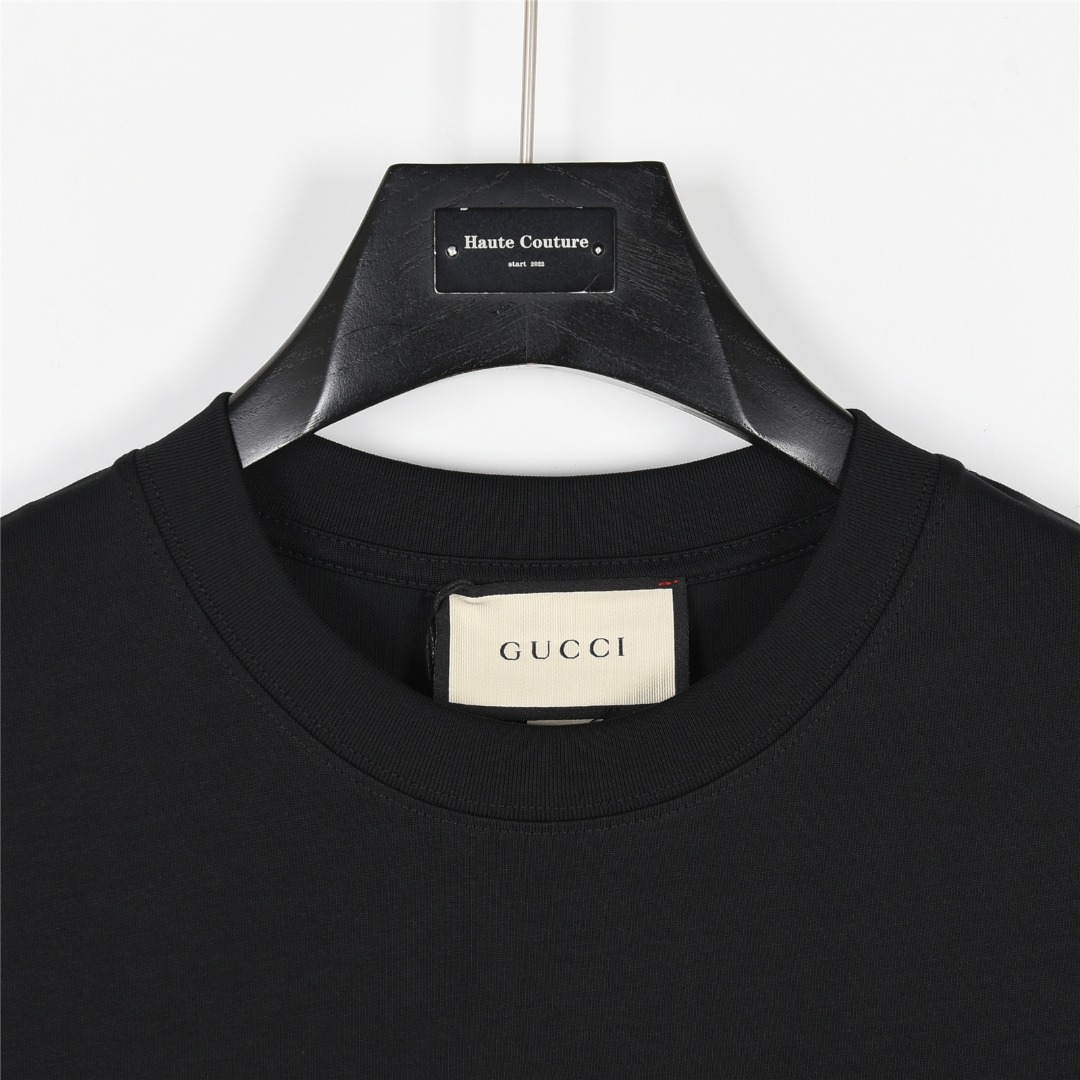 Gucci/古驰 25ss 暗纹gucci城市刺绣短袖T恤