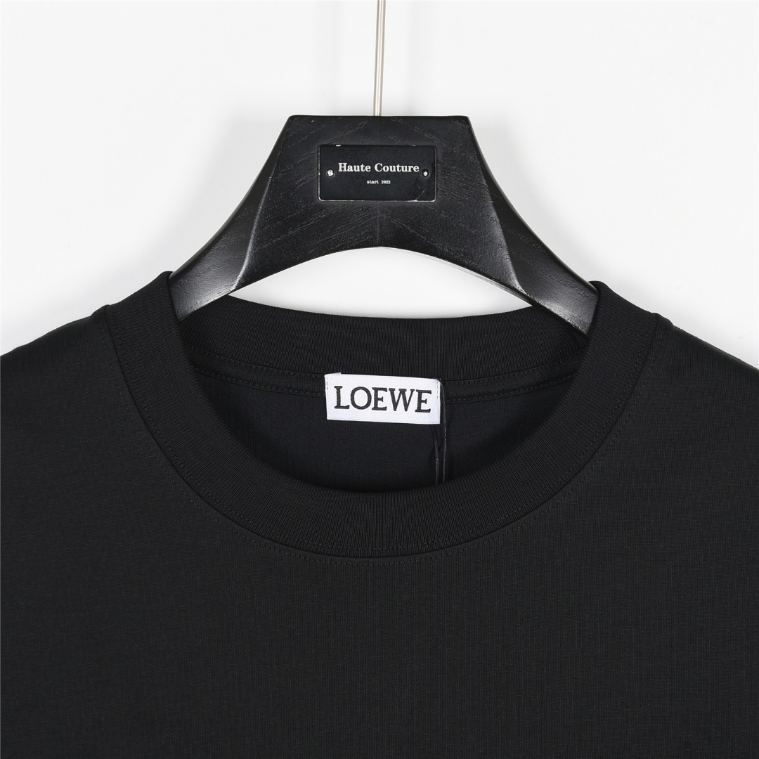 Loewe/罗意威 25ss 联名Suna Fujita 兔子徽标刺绣短袖T恤黑色 花灰色-Chinese UA Cheap High Quatity Brand Clothes Bags handbags Sneakers wholesale wholesaler seller from China Factory suppliers Fashion Clothing Shoes best Quality Beautiful Price Loewe/罗意威 25ss 联名Suna Fujita 兔子徽标刺绣短袖T恤黑色 花灰色