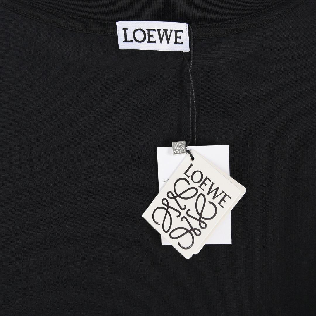 Loewe/罗意威 25ss 联名Suna Fujita 兔子徽标刺绣短袖T恤黑色 花灰色-Chinese UA Cheap High Quatity Brand Clothes Bags handbags Sneakers wholesale wholesaler seller from China Factory suppliers Fashion Clothing Shoes best Quality Beautiful Price Loewe/罗意威 25ss 联名Suna Fujita 兔子徽标刺绣短袖T恤黑色 花灰色