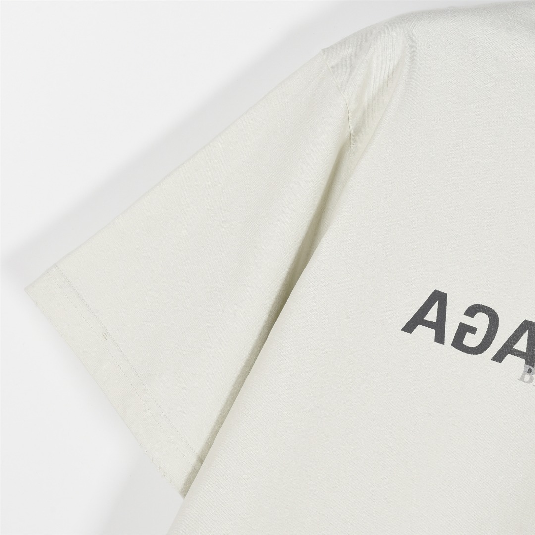 Balenciaga/巴黎世家 25ss 反转字母双B印花水洗破洞短袖T恤浅灰色 水洗黑-Chinese UA Cheap High Quatity Brand Clothes Bags handbags Sneakers wholesale wholesaler seller from China Factory suppliers Fashion Clothing Shoes best Quality Beautiful Price Balenciaga/巴黎世家 25ss 反转字母双B印花水洗破洞短袖T恤浅灰色 水洗黑