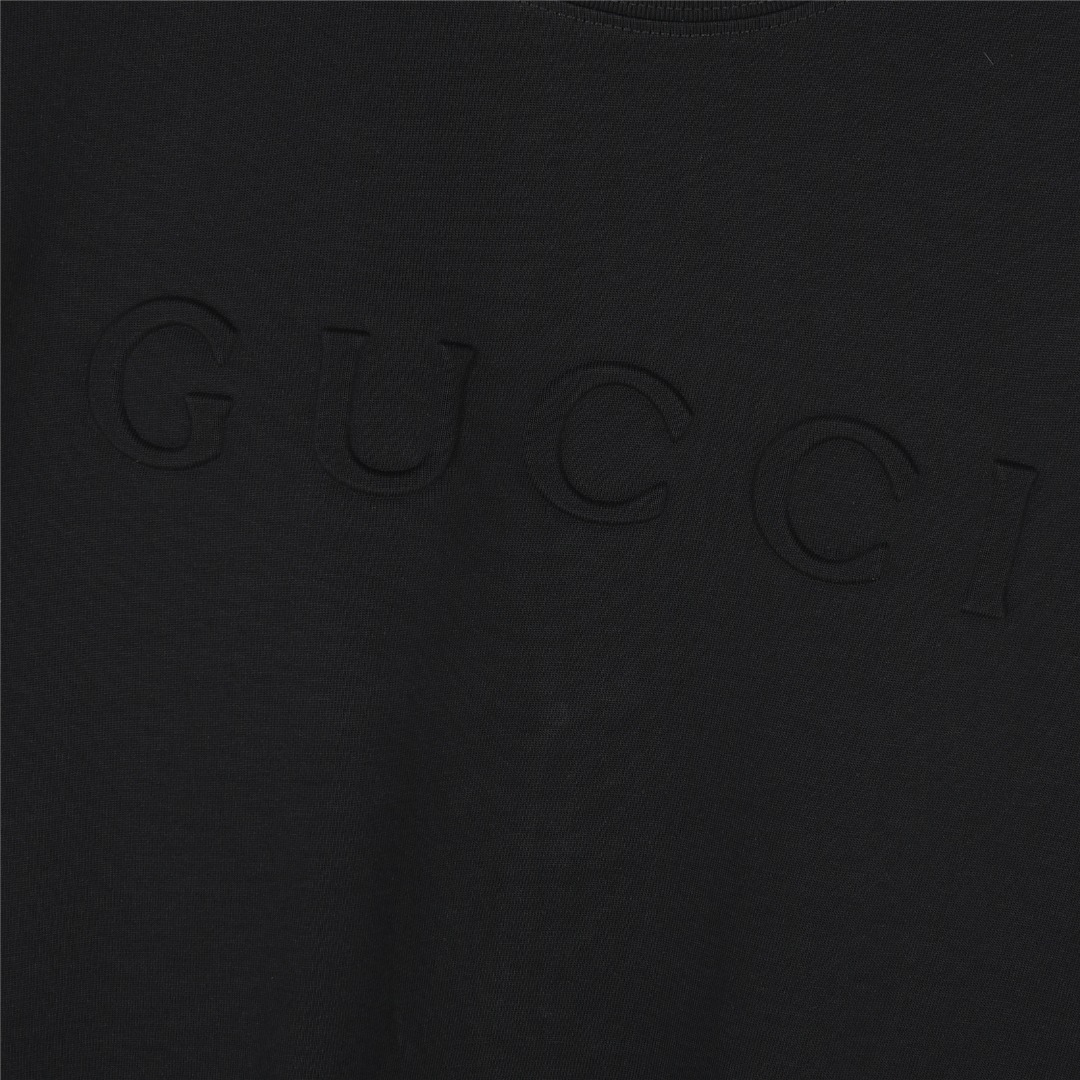 Gucci/古驰 25ss 立体浮雕压花字母logo短袖T恤