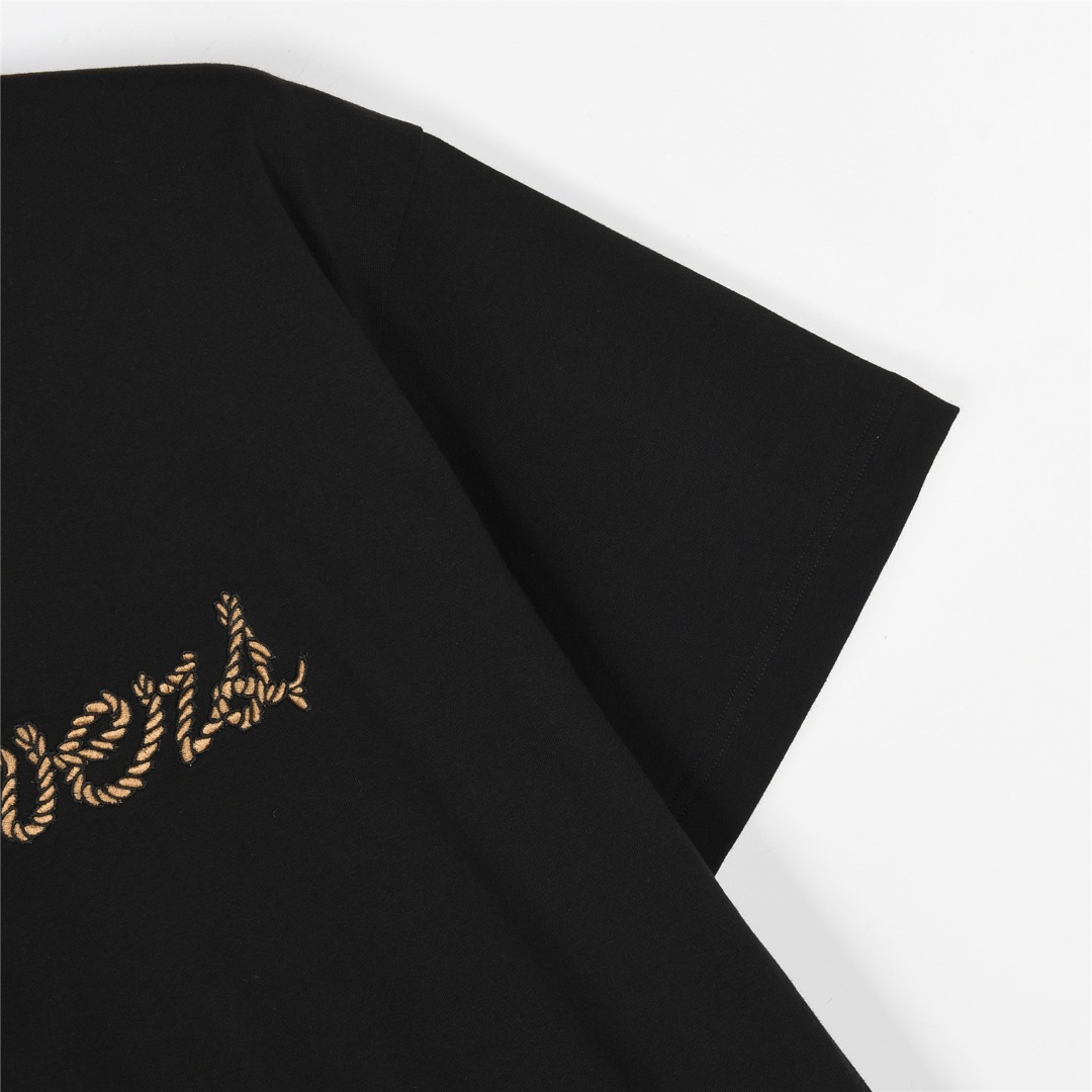 Louis Vuitton/路易威登 菲董限定 logo撞色绳绣短袖T恤
