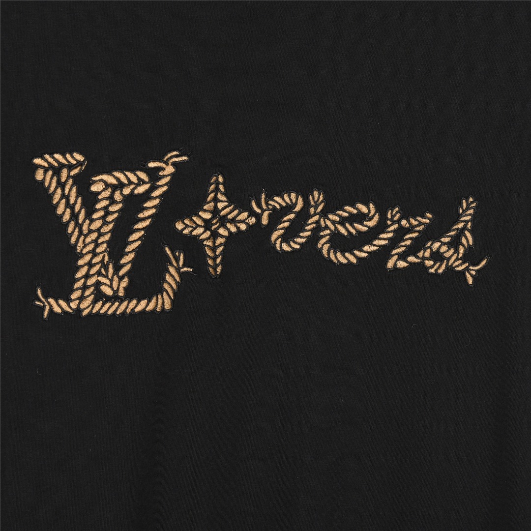 Louis Vuitton/路易威登 菲董限定 logo撞色绳绣短袖T恤