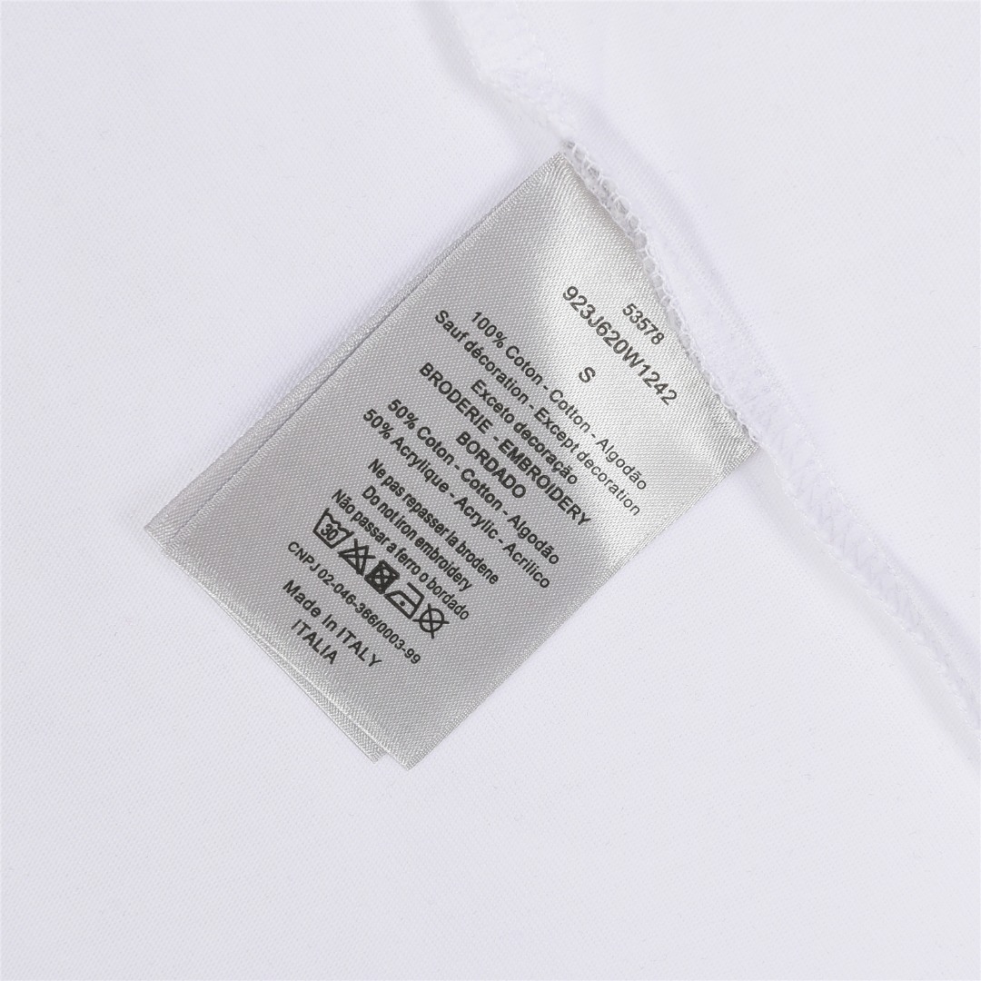 Dior/迪奥 25ss 贴布老花字母刺绣短袖T恤