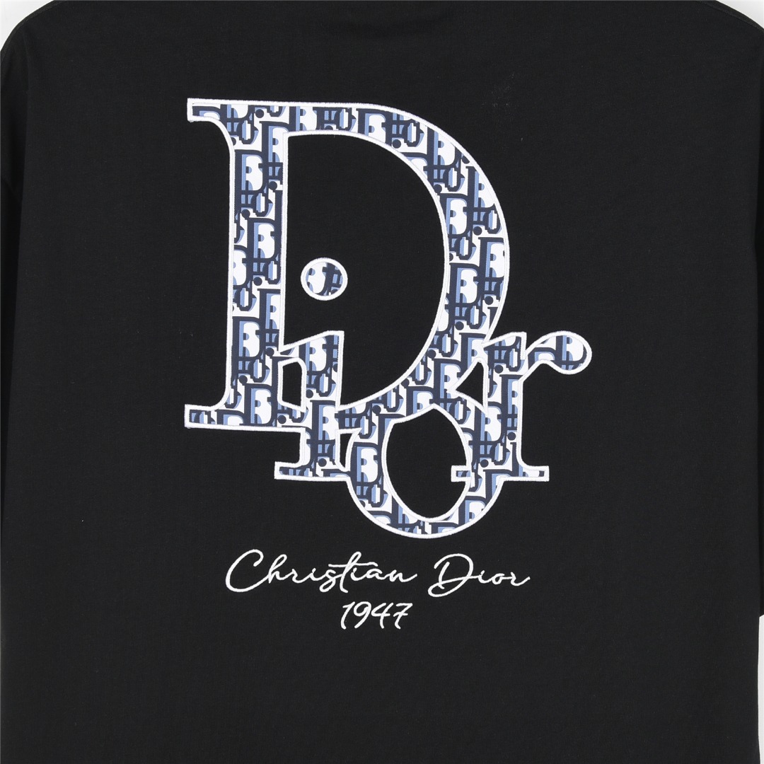 Dior/迪奥 25ss 贴布老花字母刺绣短袖T恤