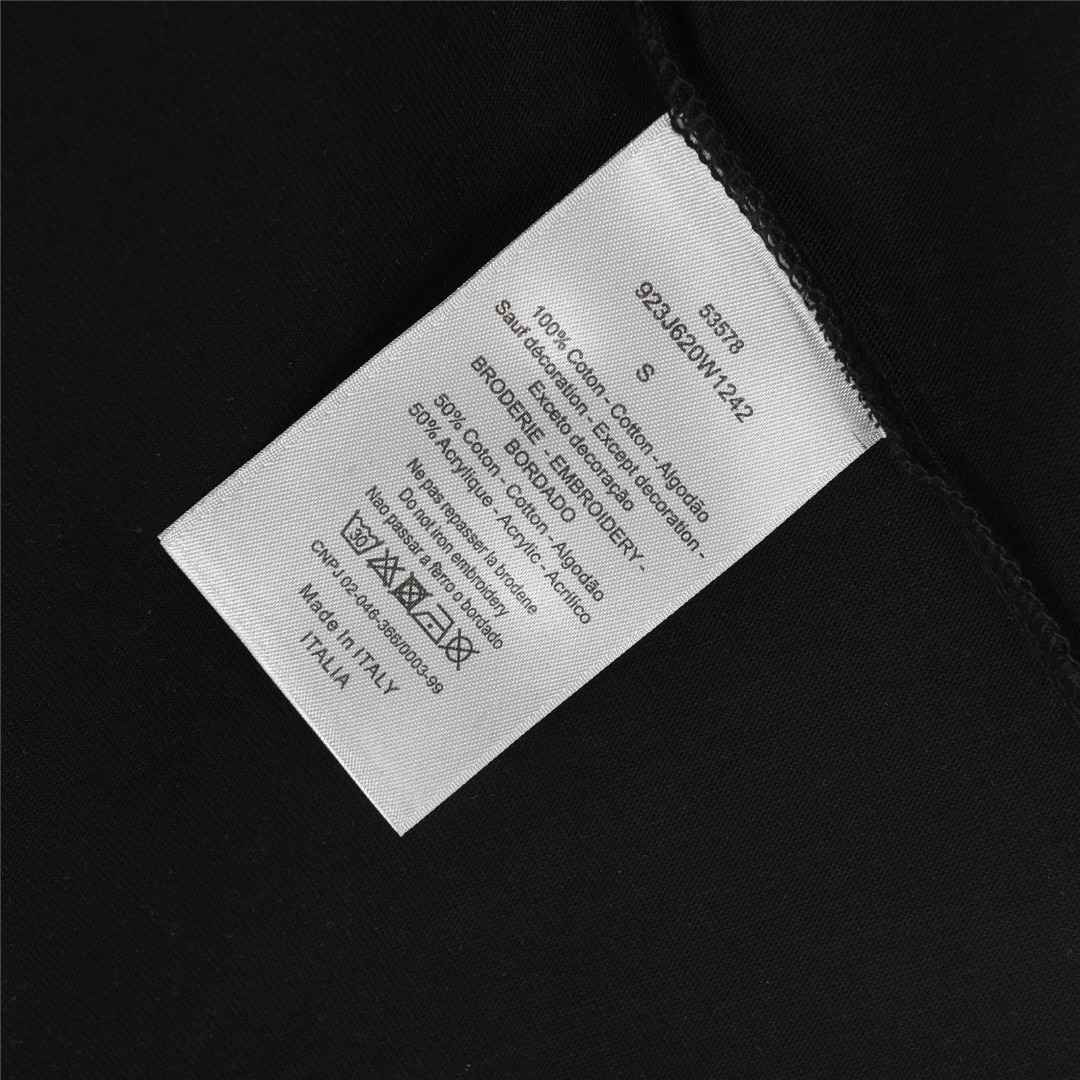 Dior/迪奥 25ss 贴布老花字母刺绣短袖T恤