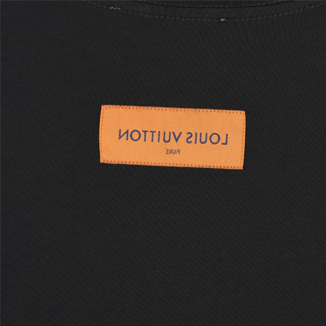 Louis Vuitton/路易威登 25ss 领口压花浮雕字母logo短袖T恤